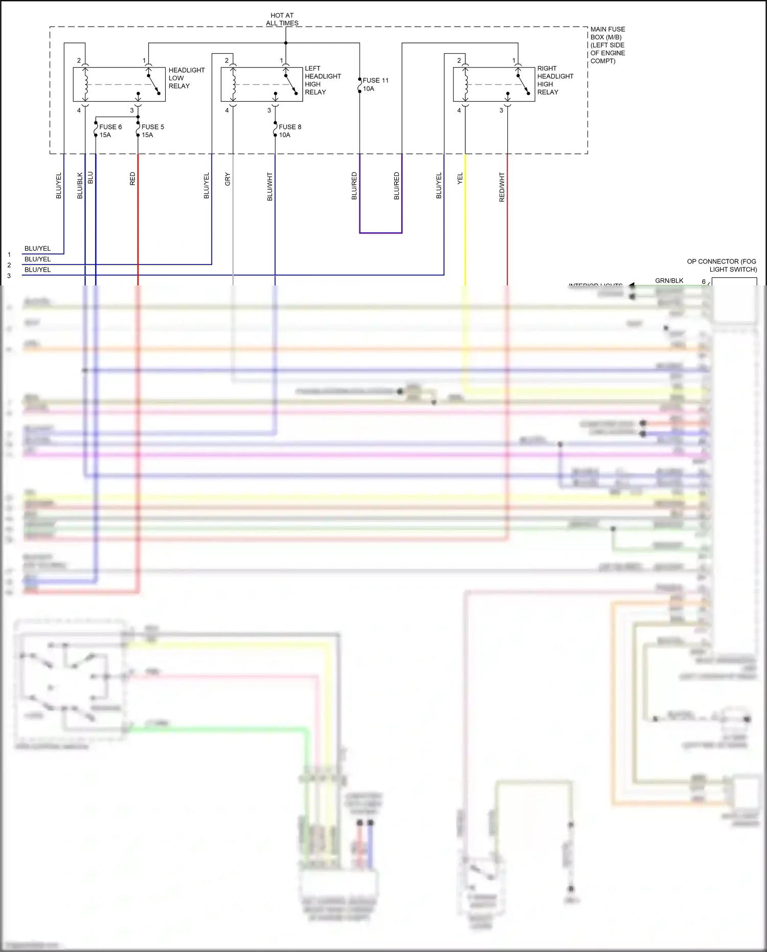 Wiring diagram yel for Subaru Outback BS (2014-2018) (55 of 94)