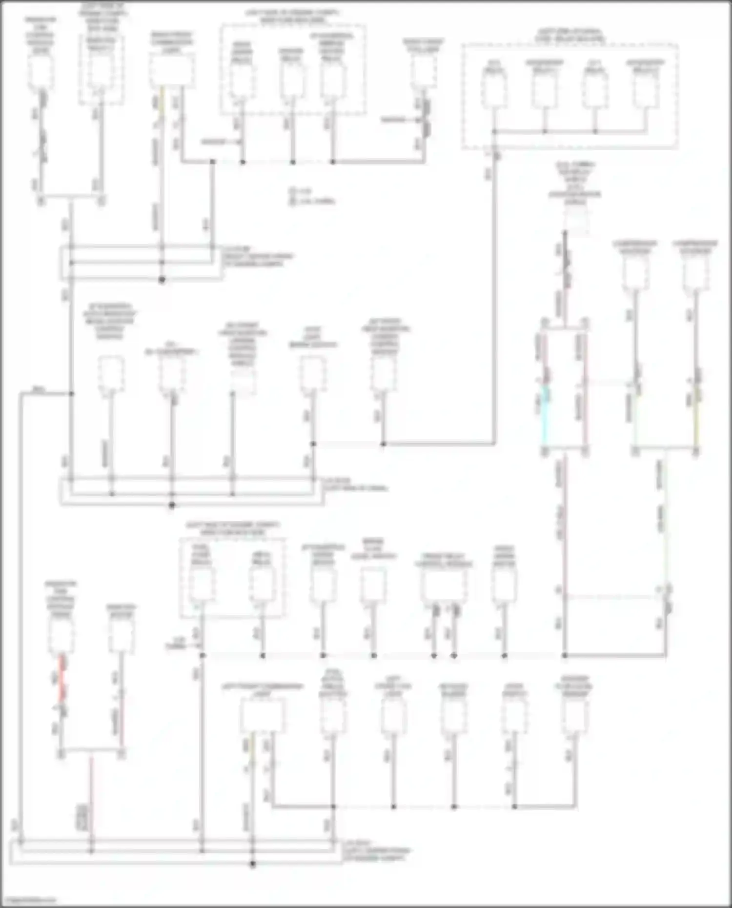 Outback Subaru BT facelift (2022-2024): Ground distribution circuit (1 of 6)