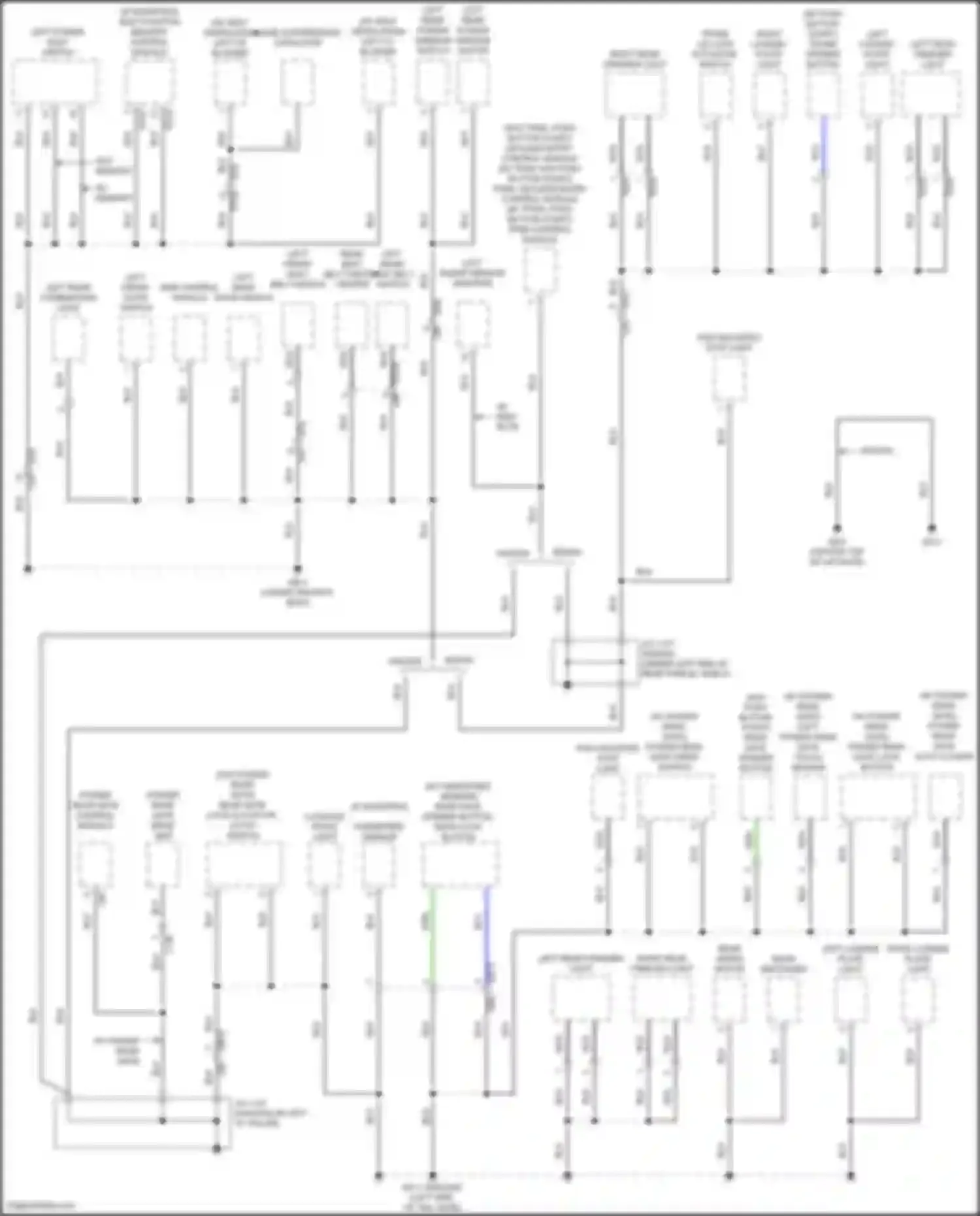 Outback Subaru BT facelift (2022-2024): Ground distribution circuit (2 of 6)