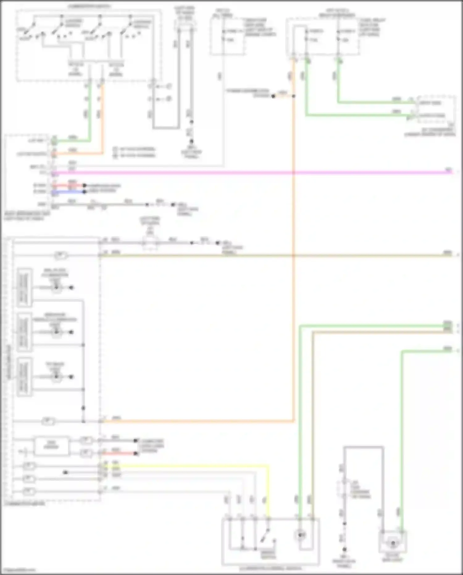 Outback Subaru BT facelift (2022-2024): Instrument illumination circuit (1 of 3)