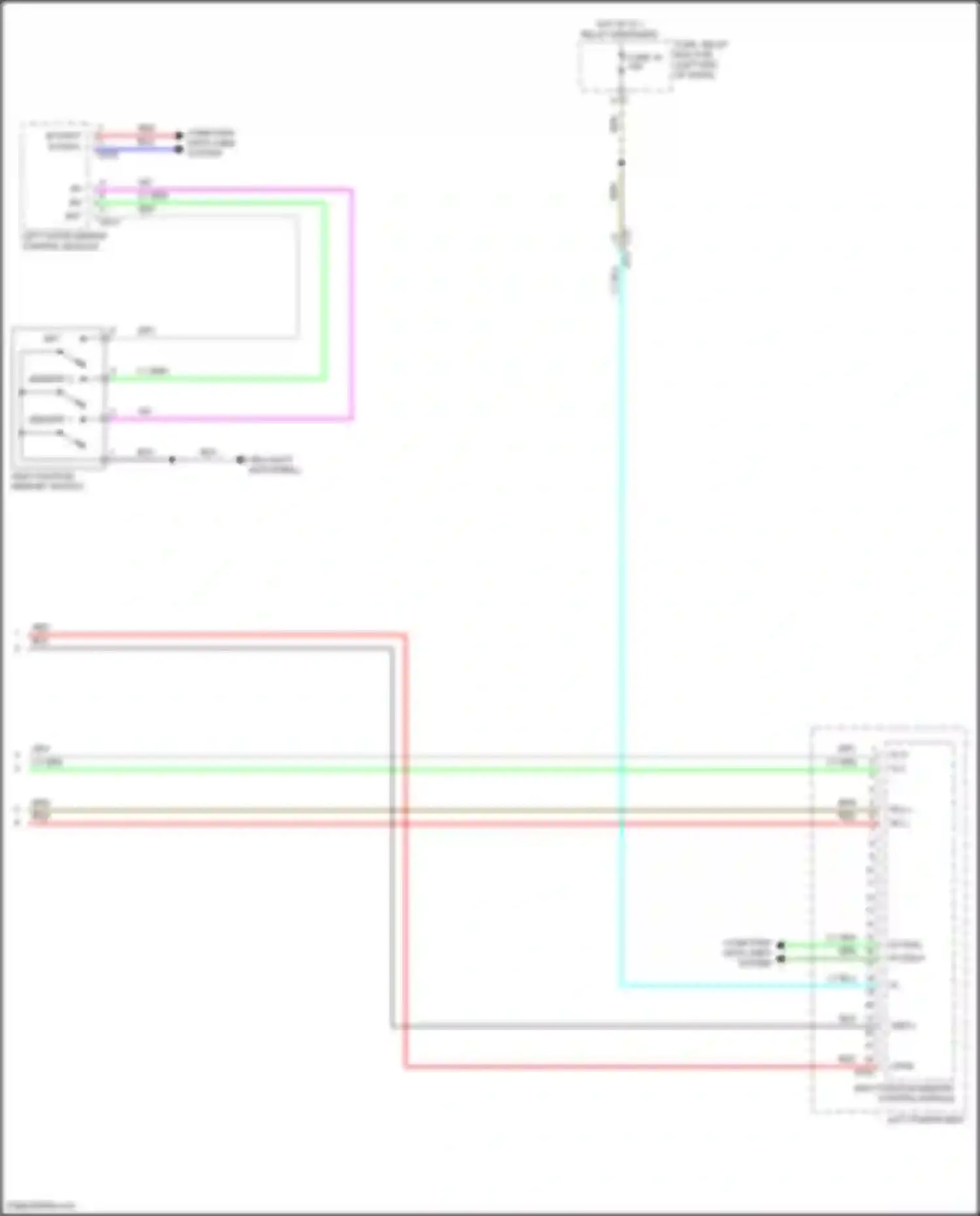 Outback Subaru BT facelift (2022-2024): Memory seat circuit (2 of 2)