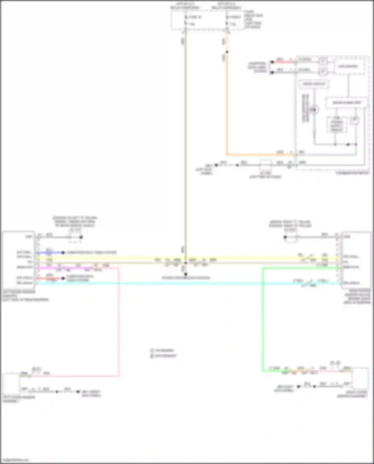 Outback Subaru BT facelift (2022-2024): Rear vehicle detection circuit
