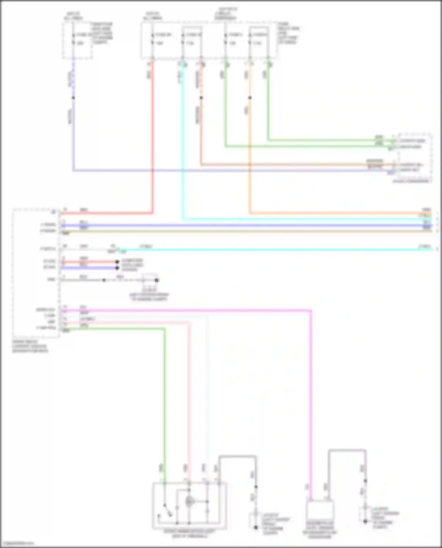 Outback Subaru BT facelift (2022-2024): Front wiper/washer circuit (1 of 2)