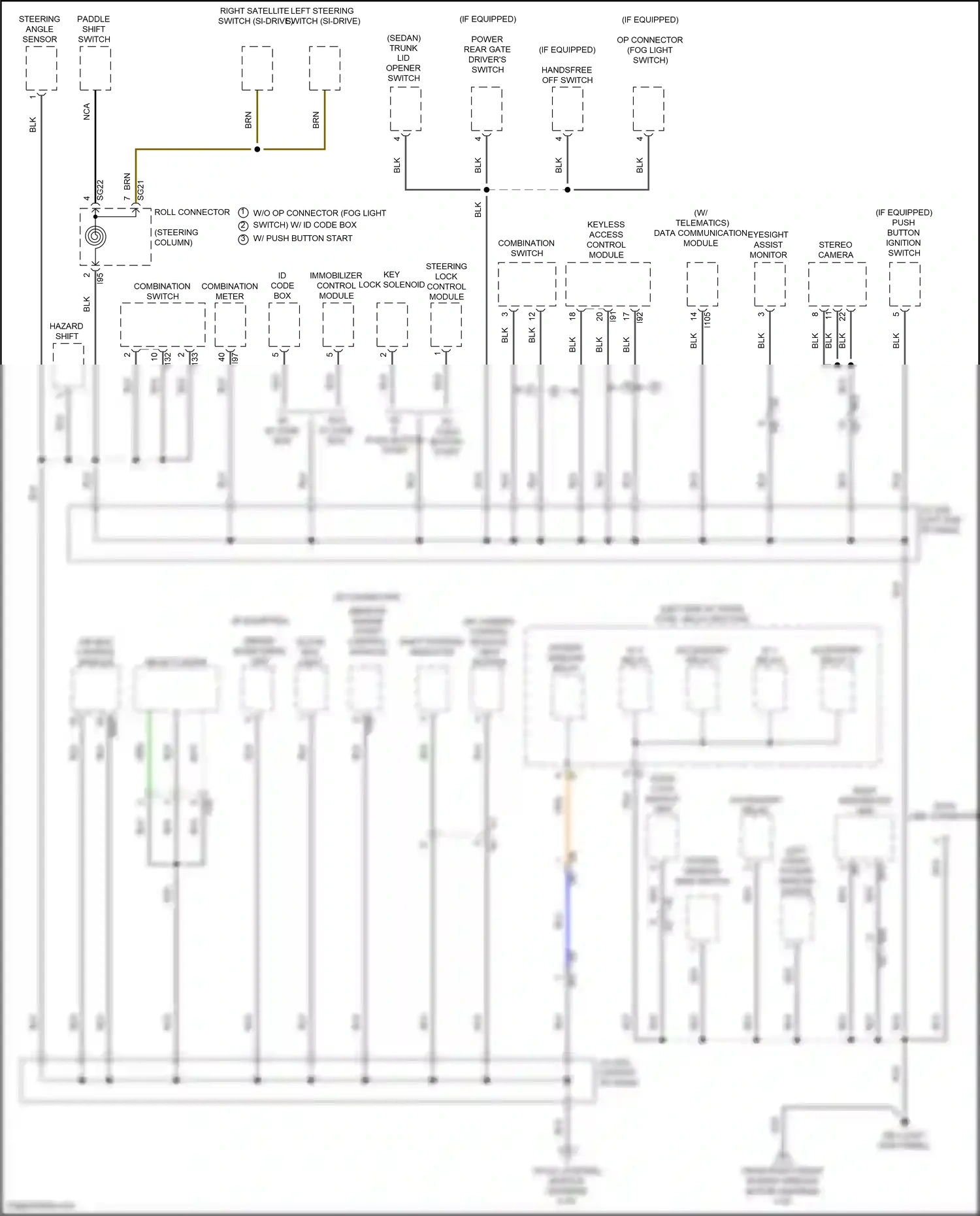 Wiring diagram accessory relay for Subaru Outback BT facelift (2022-2024) (3 of 6)