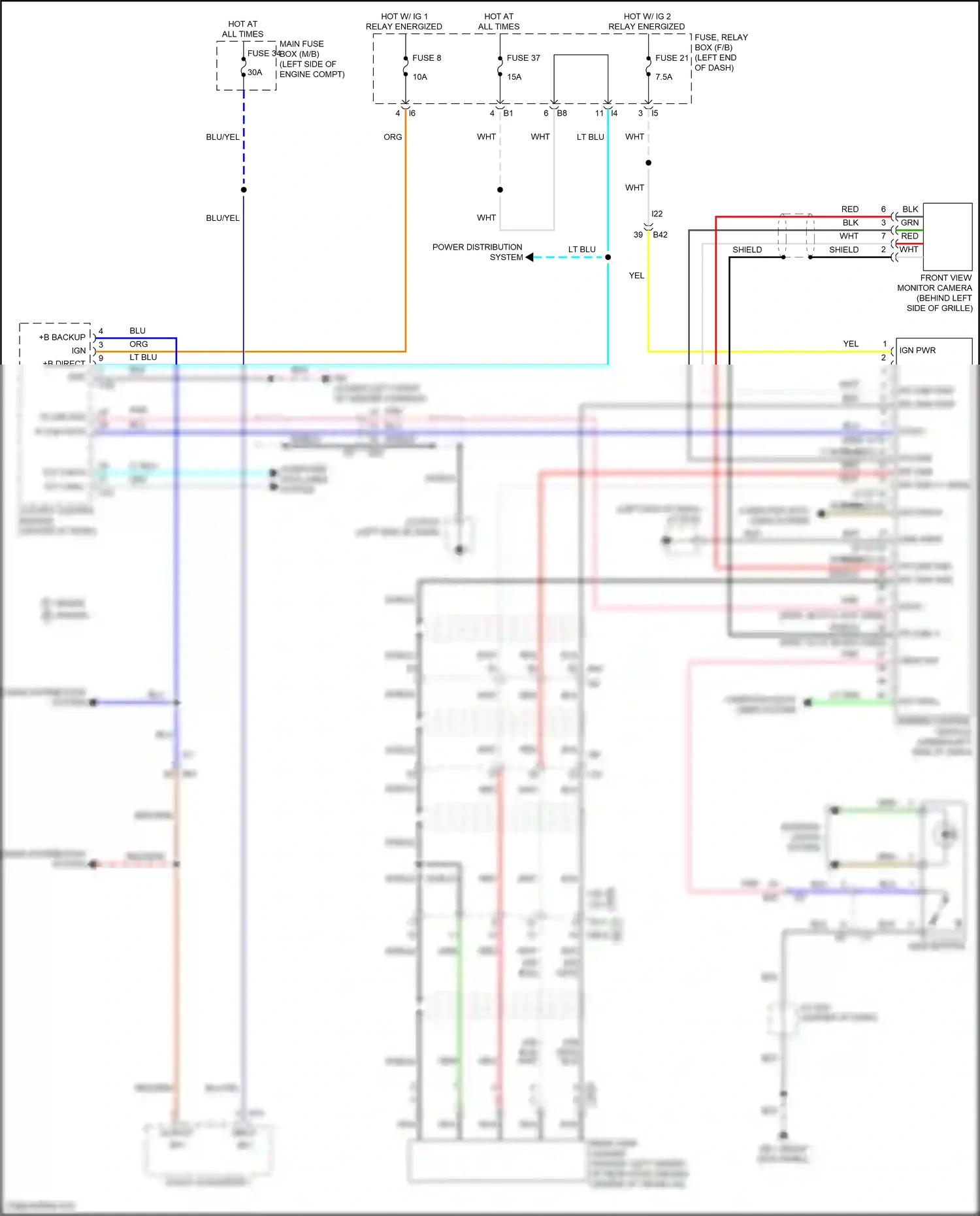 Wiring diagram cockpit control module for Subaru Outback BT facelift (2022-2024) (2 of 9)
