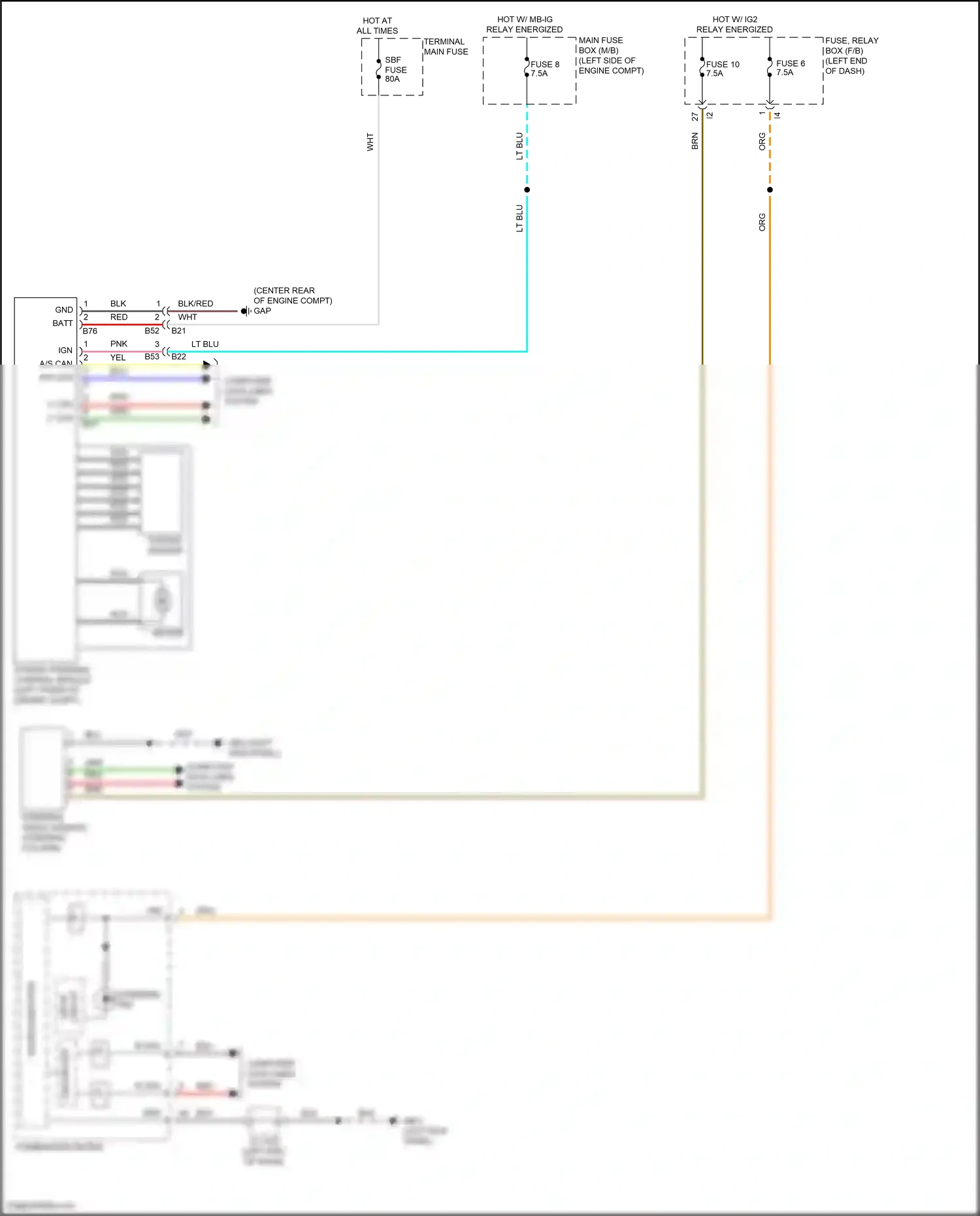Wiring diagram combination meter for Subaru Outback BT facelift (2022-2024) (21 of 40)