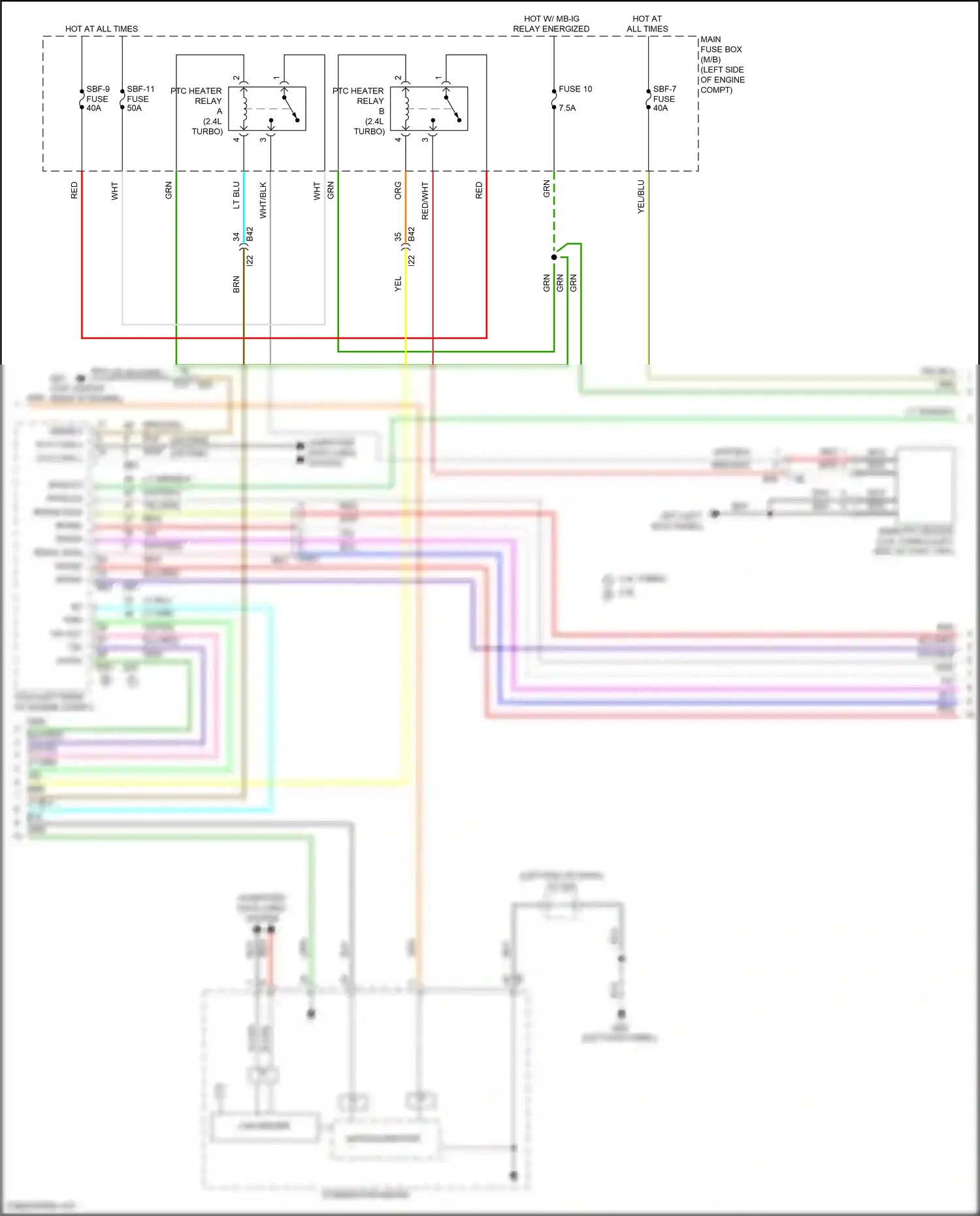 Wiring diagram combination meter for Subaru Outback BT facelift (2022-2024) (1 of 40)