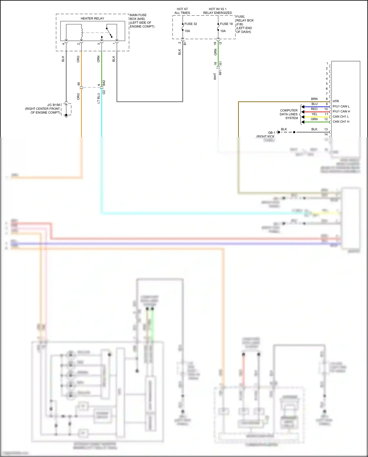Wiring diagram combination meter for Subaru Outback BT facelift (2022-2024) (22 of 40)