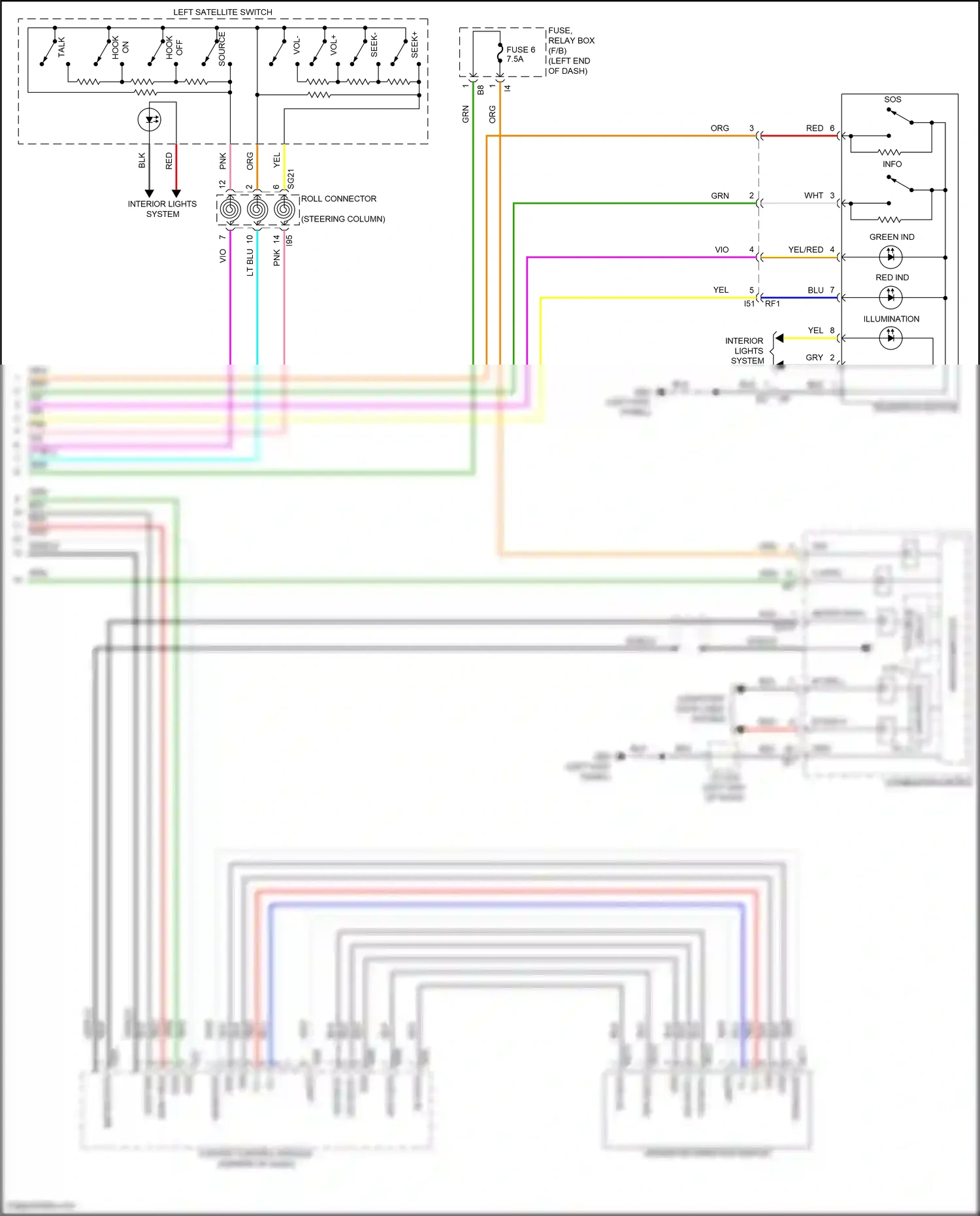 Wiring diagram combination meter for Subaru Outback BT facelift (2022-2024) (19 of 40)