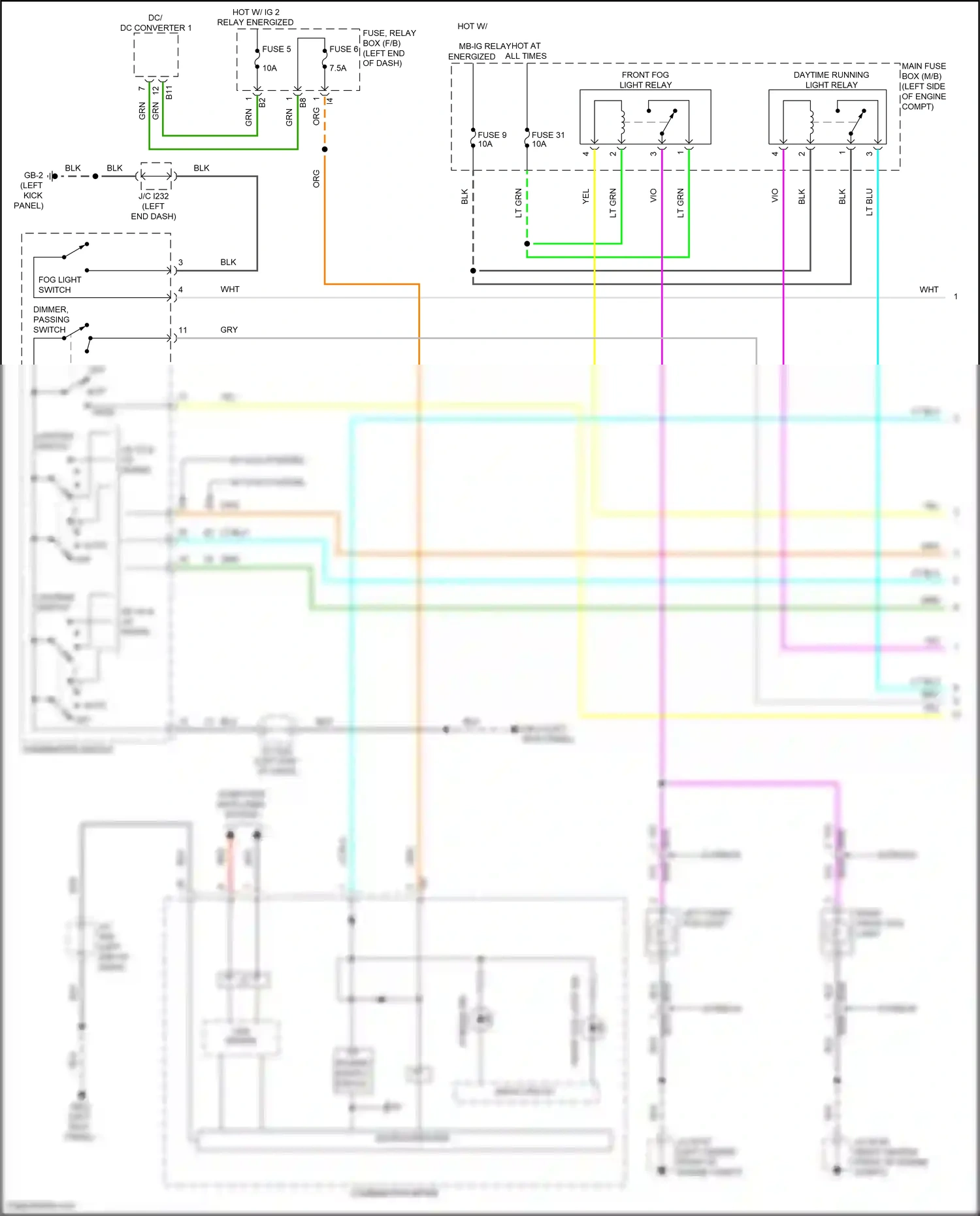 Wiring diagram combination switch for Subaru Outback BT facelift (2022-2024) (5 of 7)