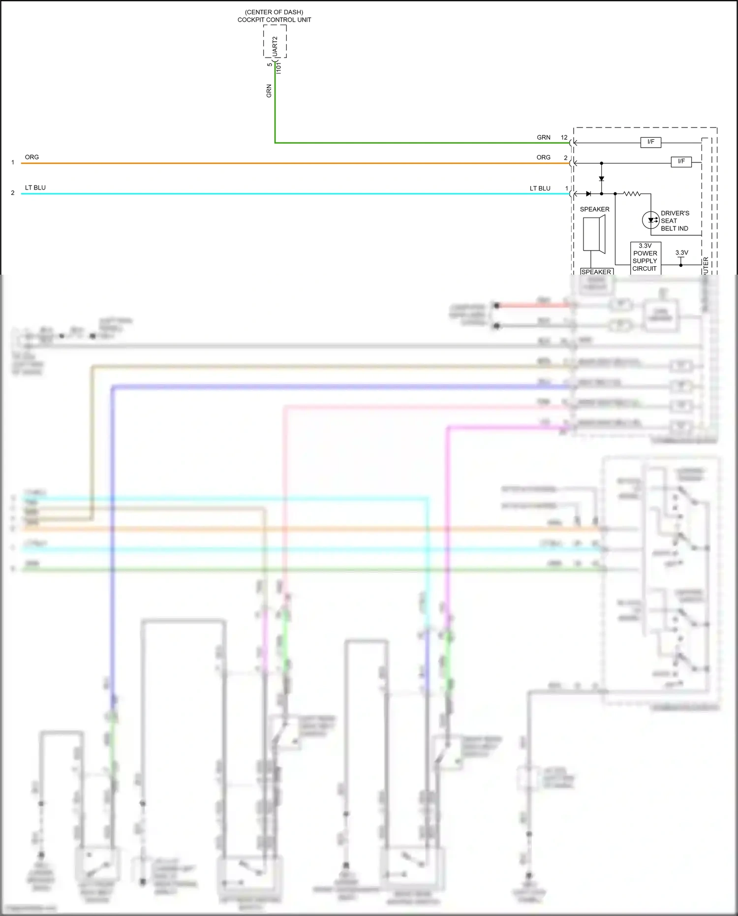 Wiring diagram combination switch for Subaru Outback BT facelift (2022-2024) (1 of 7)