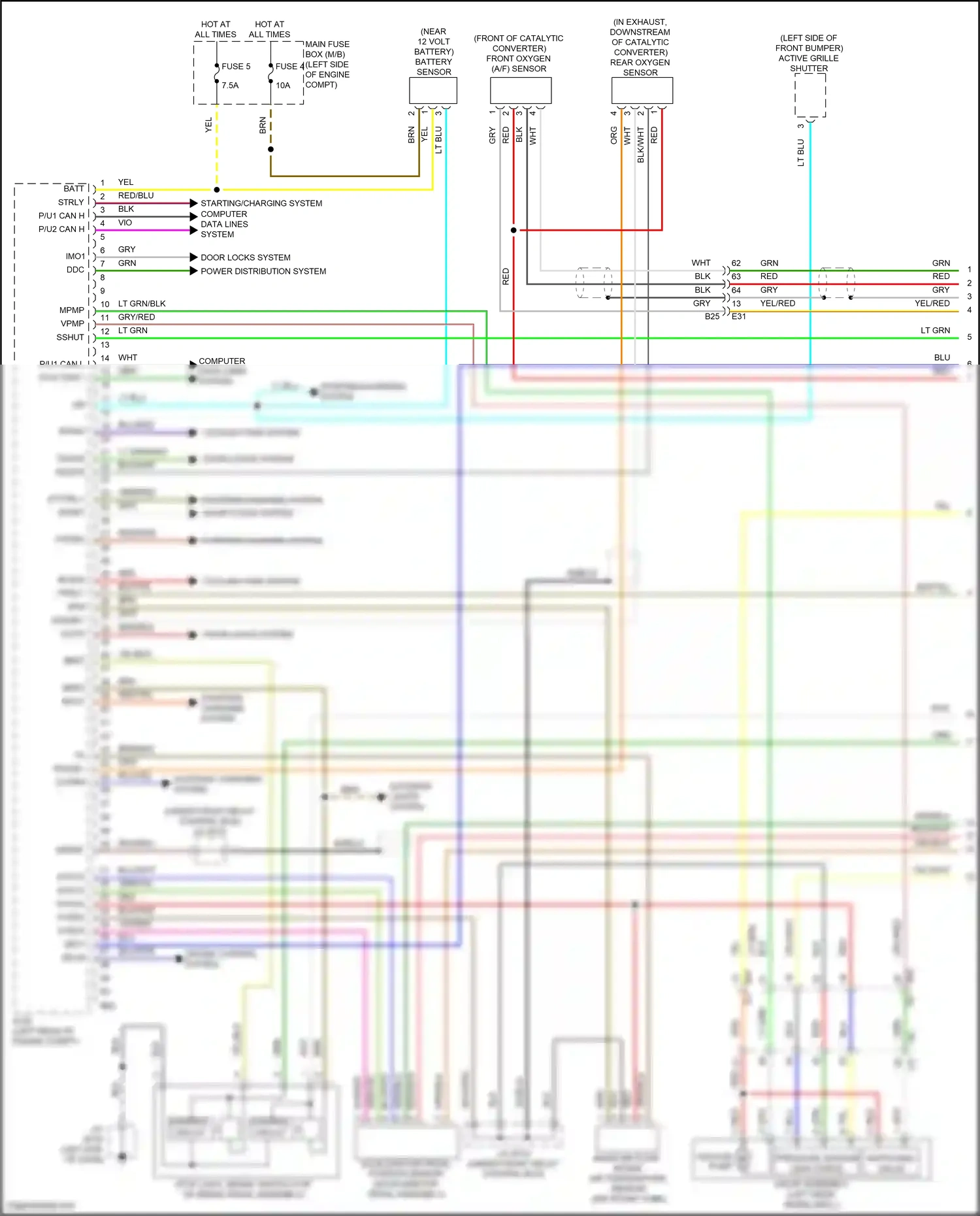 Wiring diagram computer data lines system for Subaru Outback BT facelift (2022-2024) (89 of 90)