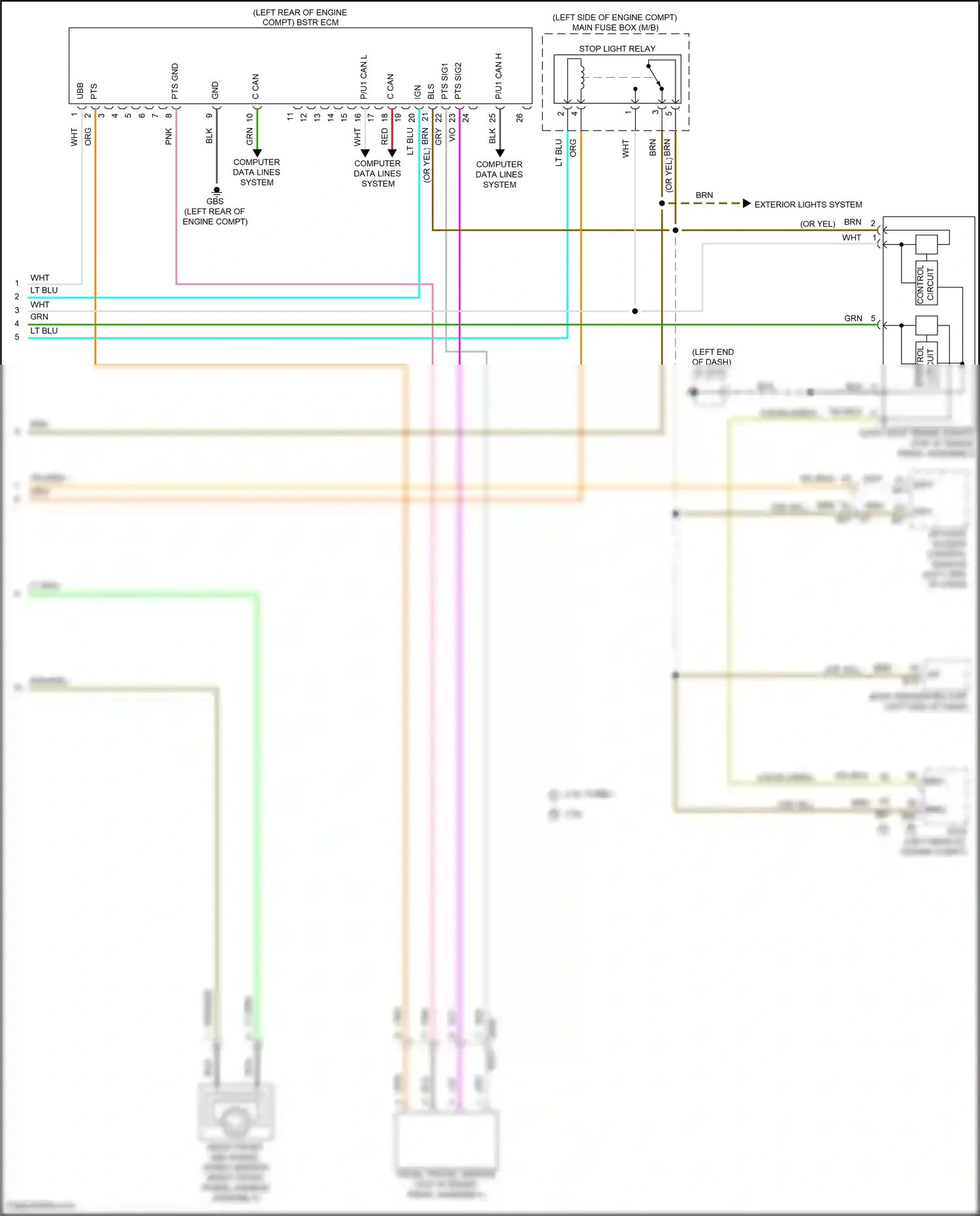 Wiring diagram computer data lines system for Subaru Outback BT facelift (2022-2024) (23 of 90)