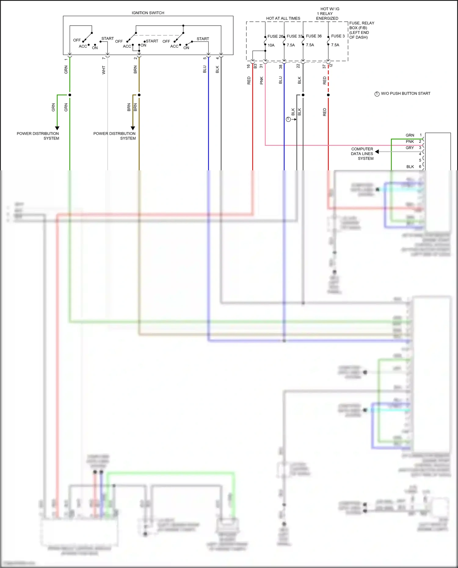 Wiring diagram computer data lines system for Subaru Outback BT facelift (2022-2024) (50 of 90)