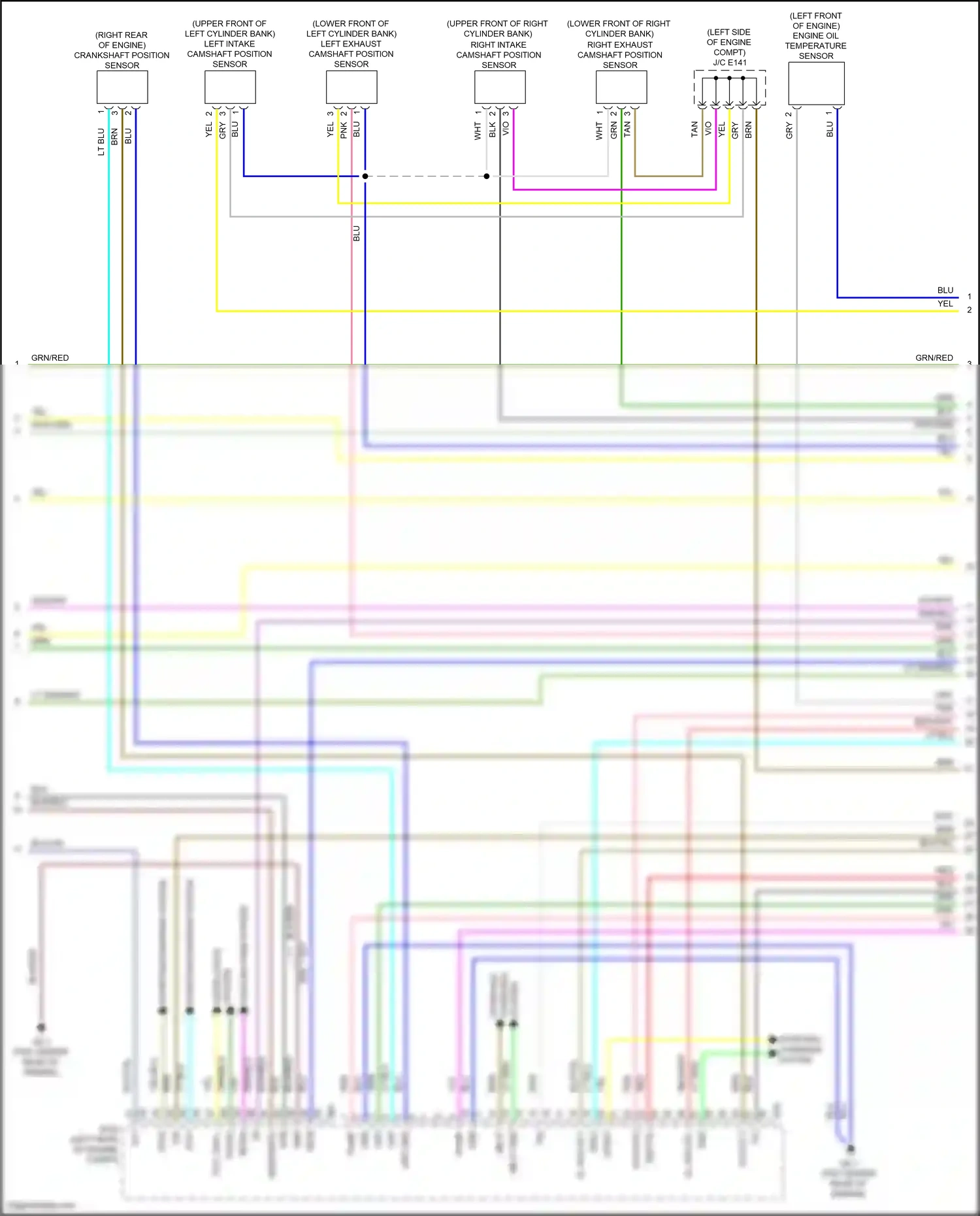 Wiring diagram engine oil temperature sensor for Subaru Outback BT facelift (2022-2024) (1 of 2)