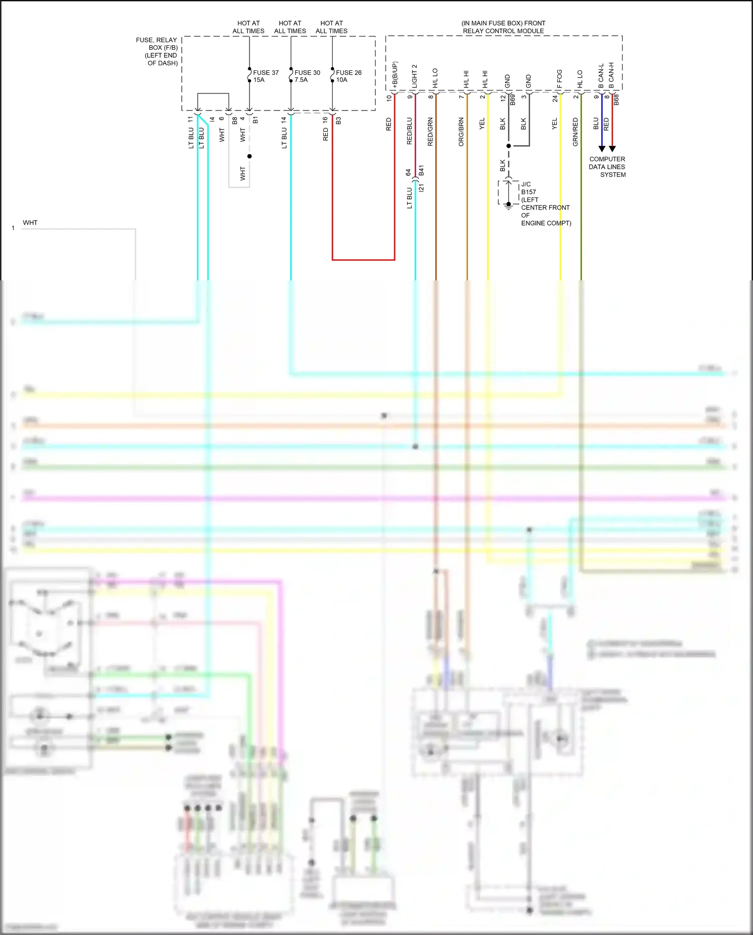 Wiring diagram epb control switch for Subaru Outback BT facelift (2022-2024) (2 of 6)