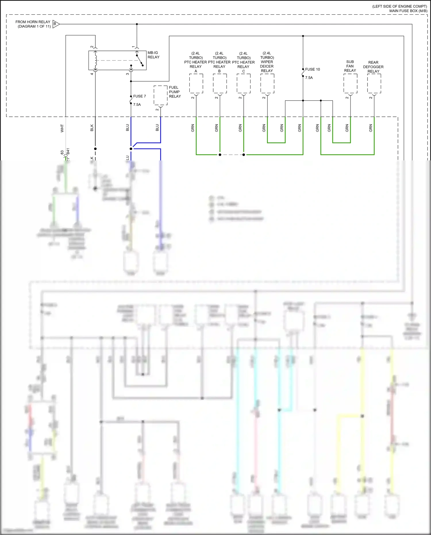 Wiring diagram front relay control module for Subaru Outback BT facelift (2022-2024) (6 of 10)
