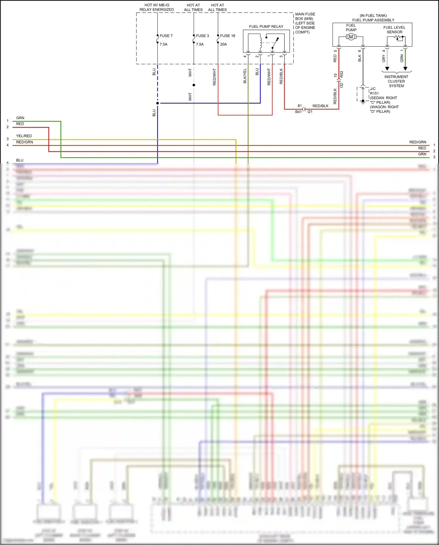 Wiring diagram fuel level sensor for Subaru Outback BT facelift (2022-2024) (3 of 3)