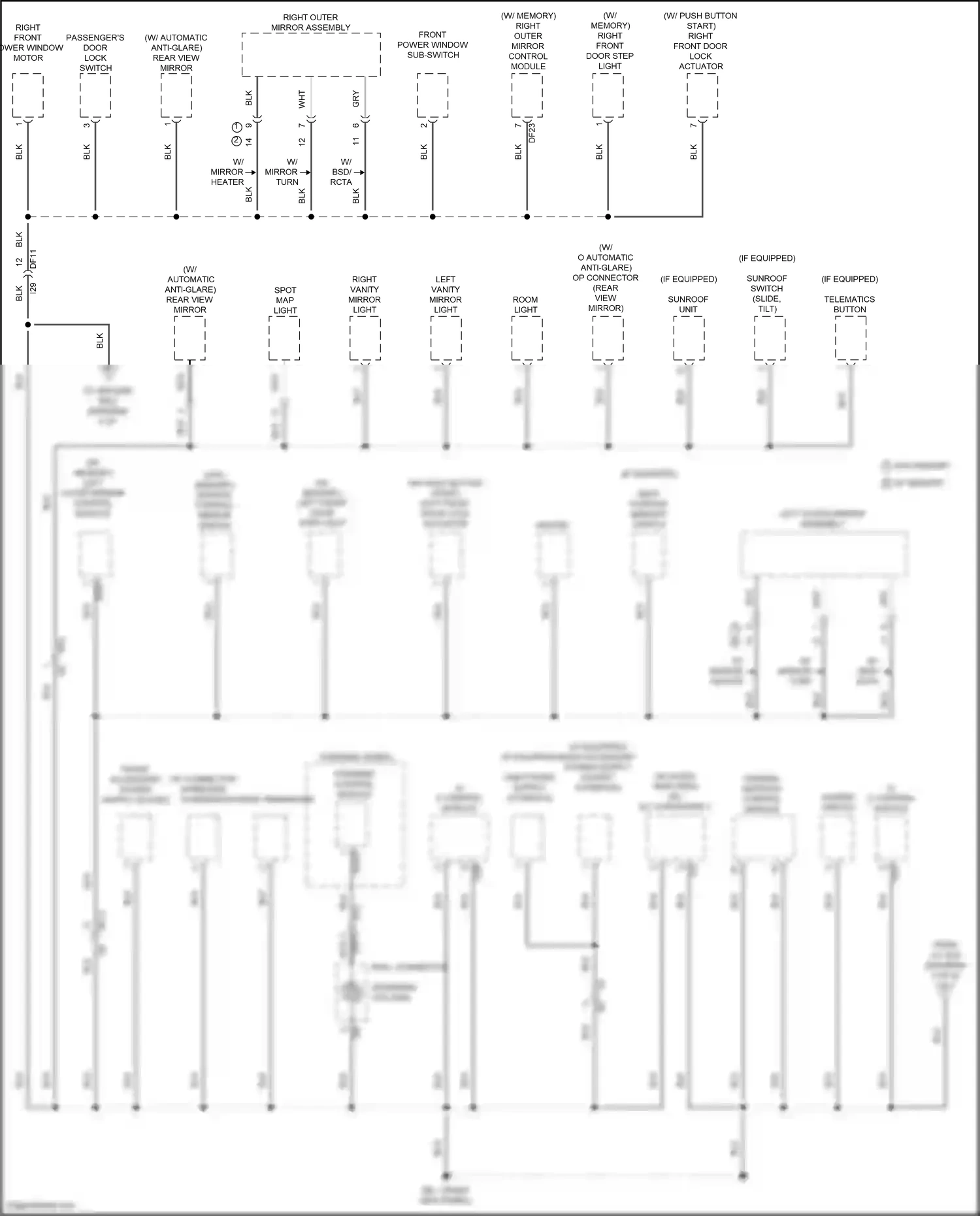 Wiring diagram hazard switch for Subaru Outback BT facelift (2022-2024) (2 of 3)