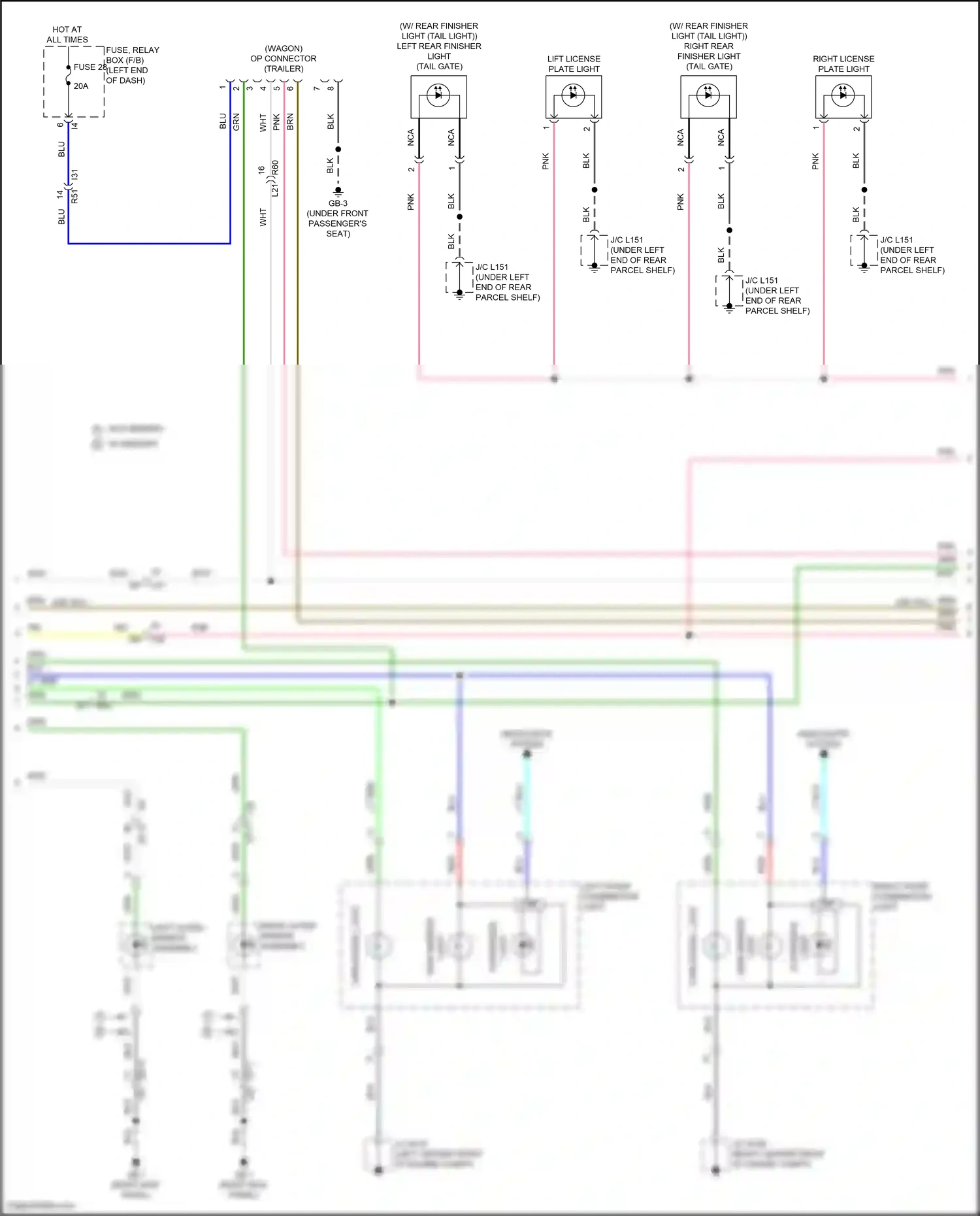 Wiring diagram headlights system for Subaru Outback BT facelift (2022-2024) (2 of 2)