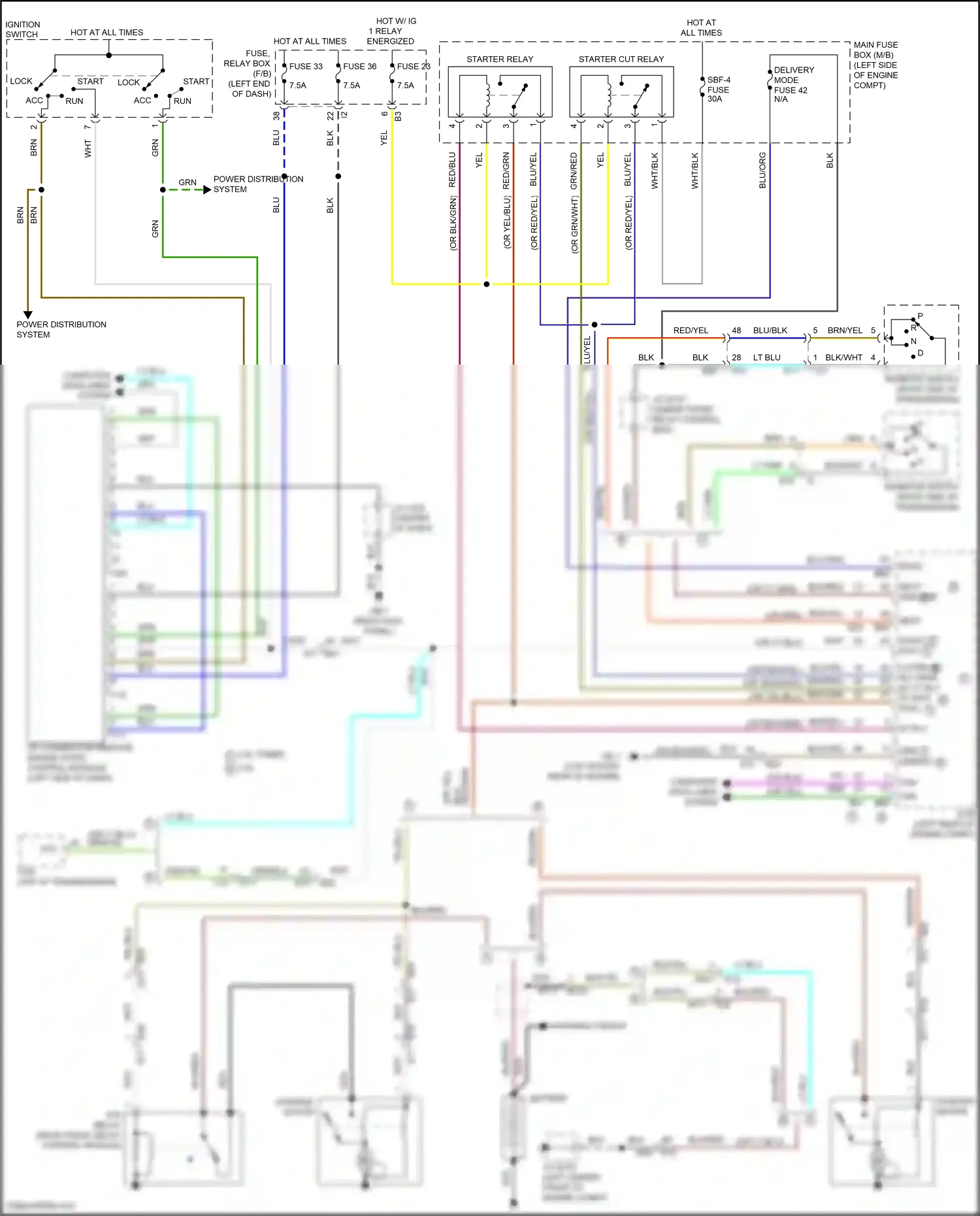 Wiring diagram ignition switch for Subaru Outback BT facelift (2022-2024) (4 of 4)