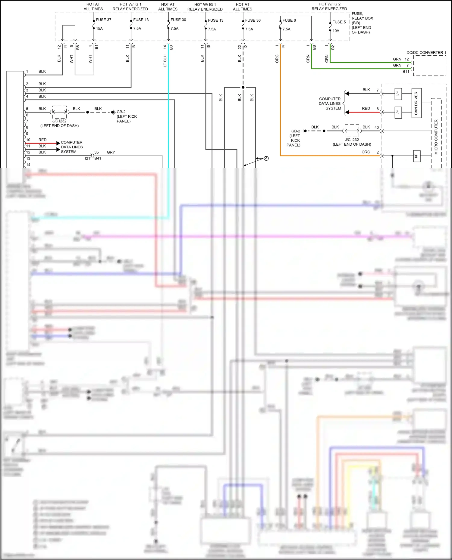 Wiring diagram immobilizer control module for Subaru Outback BT facelift (2022-2024) (3 of 5)
