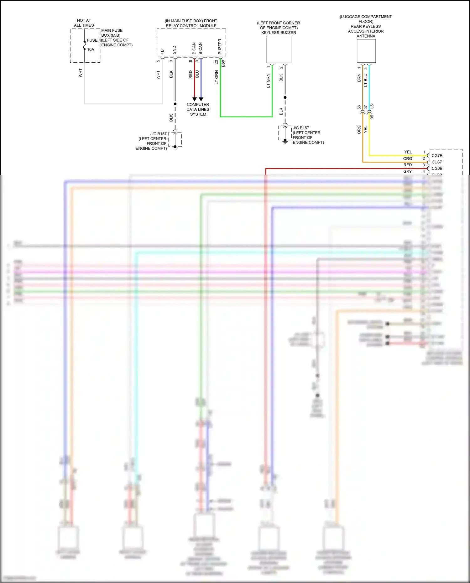Wiring diagram keyless buzzer for Subaru Outback BT facelift (2022-2024) (1 of 5)