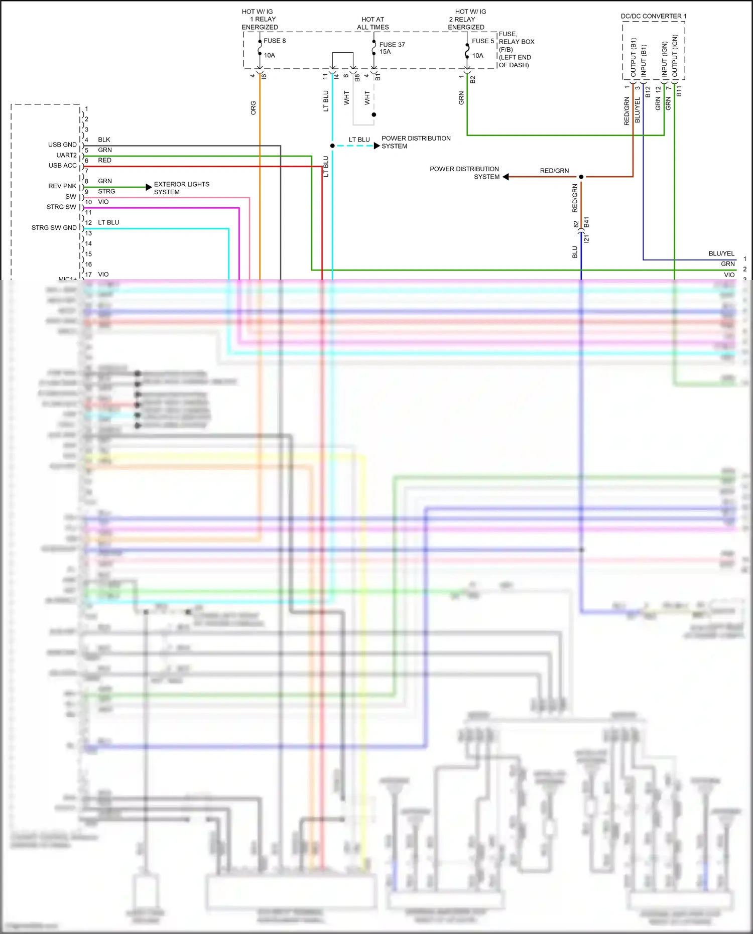 Wiring diagram navigation system for Subaru Outback BT facelift (2022-2024) (3 of 8)