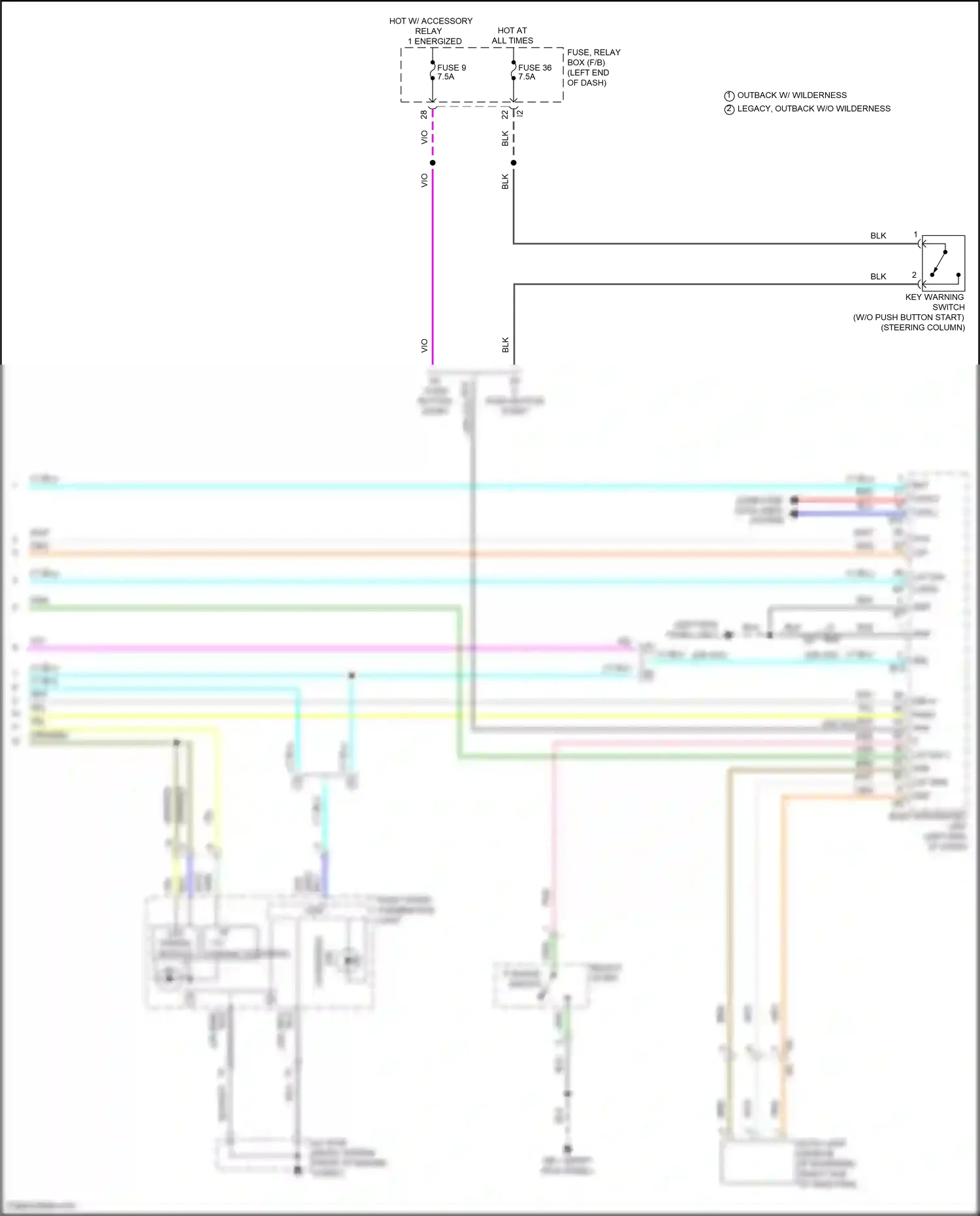 Wiring diagram p range switch for Subaru Outback BT facelift (2022-2024) (5 of 8)