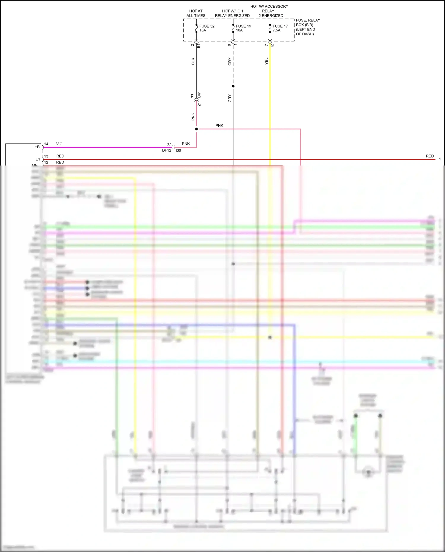 Wiring diagram remote control switch for Subaru Outback BT facelift (2022-2024) (1 of 2)
