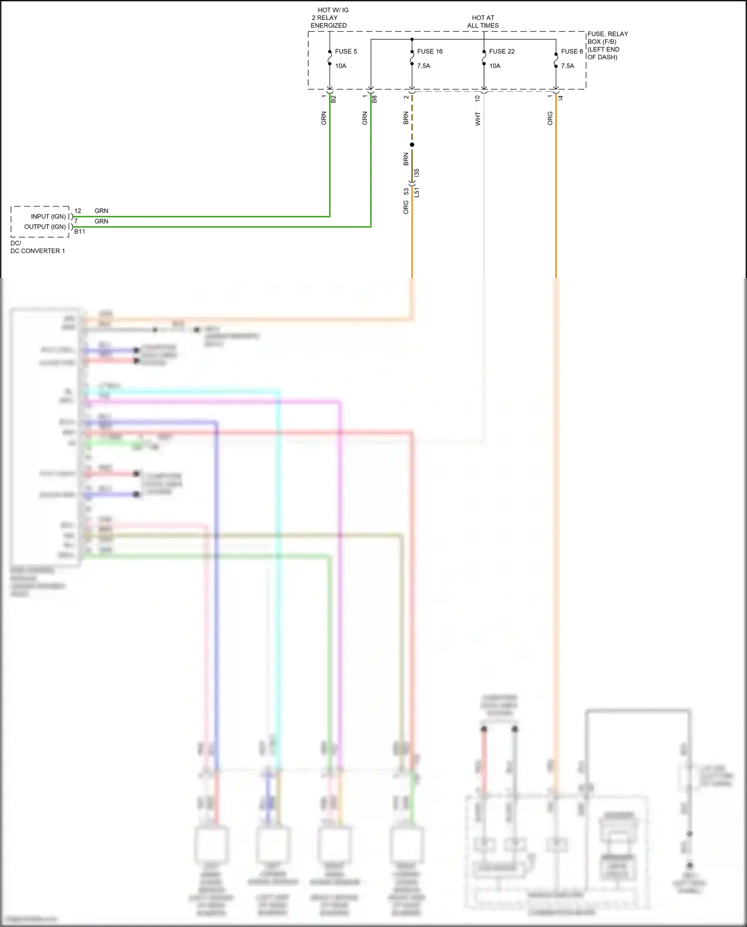 Wiring diagram right corner sonar sensor for Subaru Outback BT facelift (2022-2024) (1 of 1)