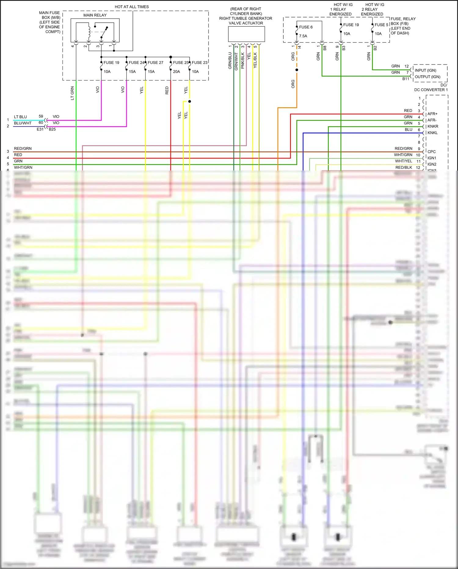 Wiring diagram right knock sensor for Subaru Outback BT facelift (2022-2024) (2 of 2)