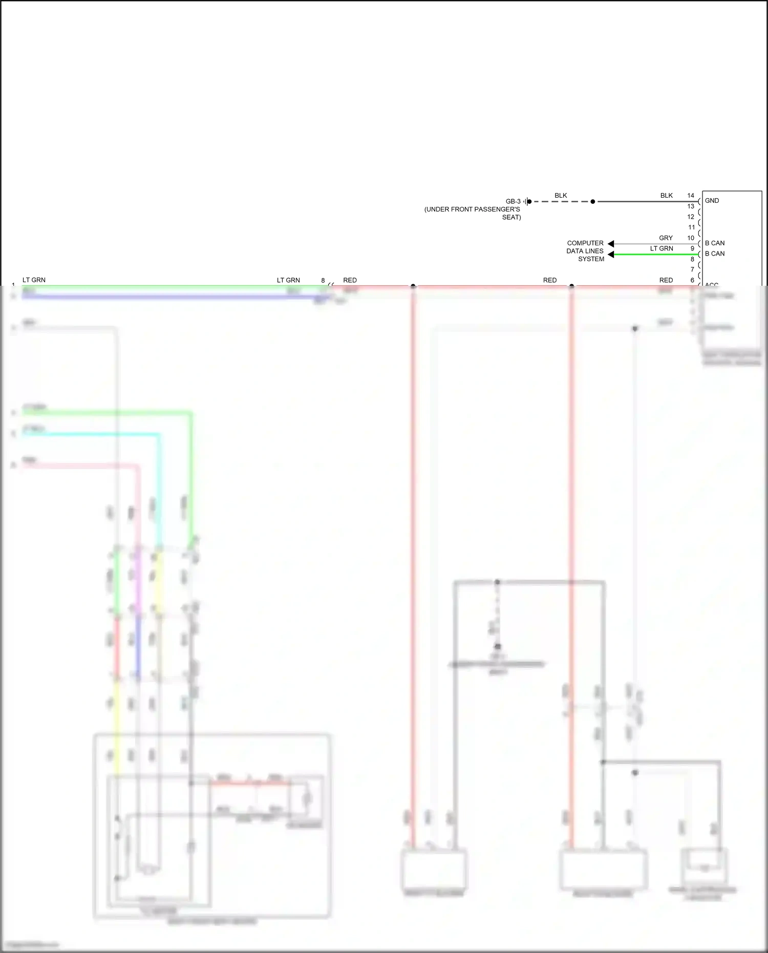 Wiring diagram seat ventilation control module for Subaru Outback BT facelift (2022-2024) (2 of 3)