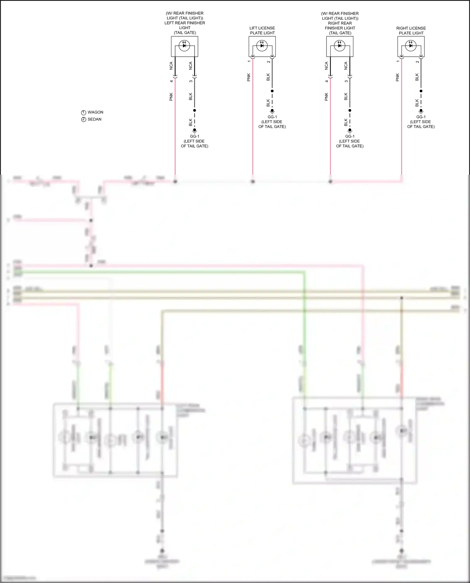 Wiring diagram tail light/stop light for Subaru Outback BT facelift (2022-2024) (1 of 1)