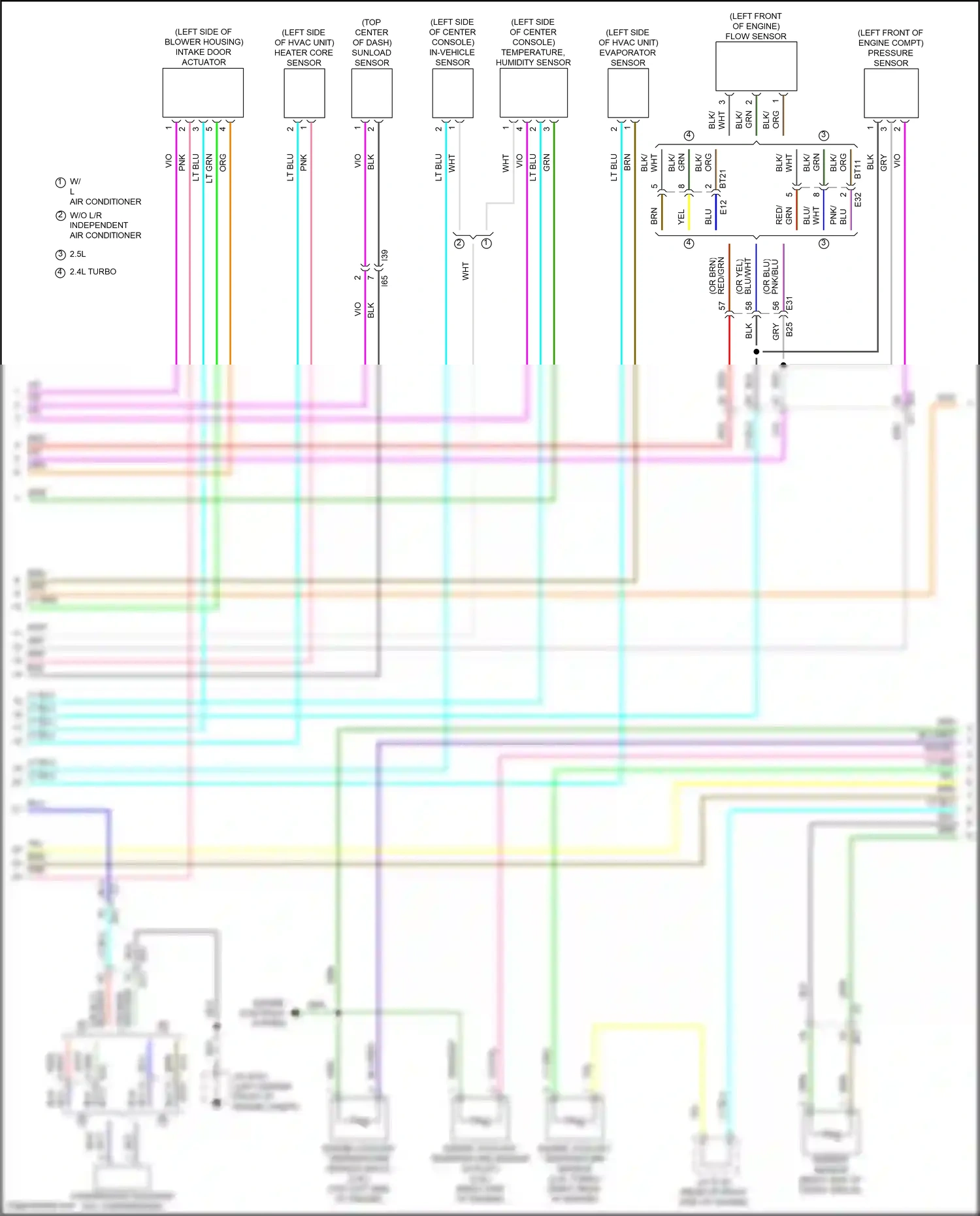 Wiring diagram temperature/ humidity sensor for Subaru Outback BT facelift (2022-2024) (1 of 1)