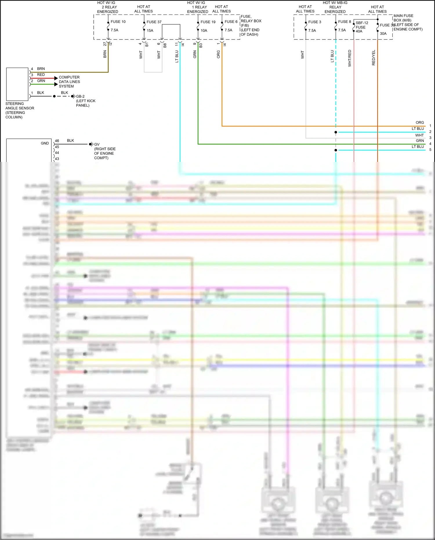 Wiring diagram vdc control module for Subaru Outback BT facelift (2022-2024) (1 of 8)