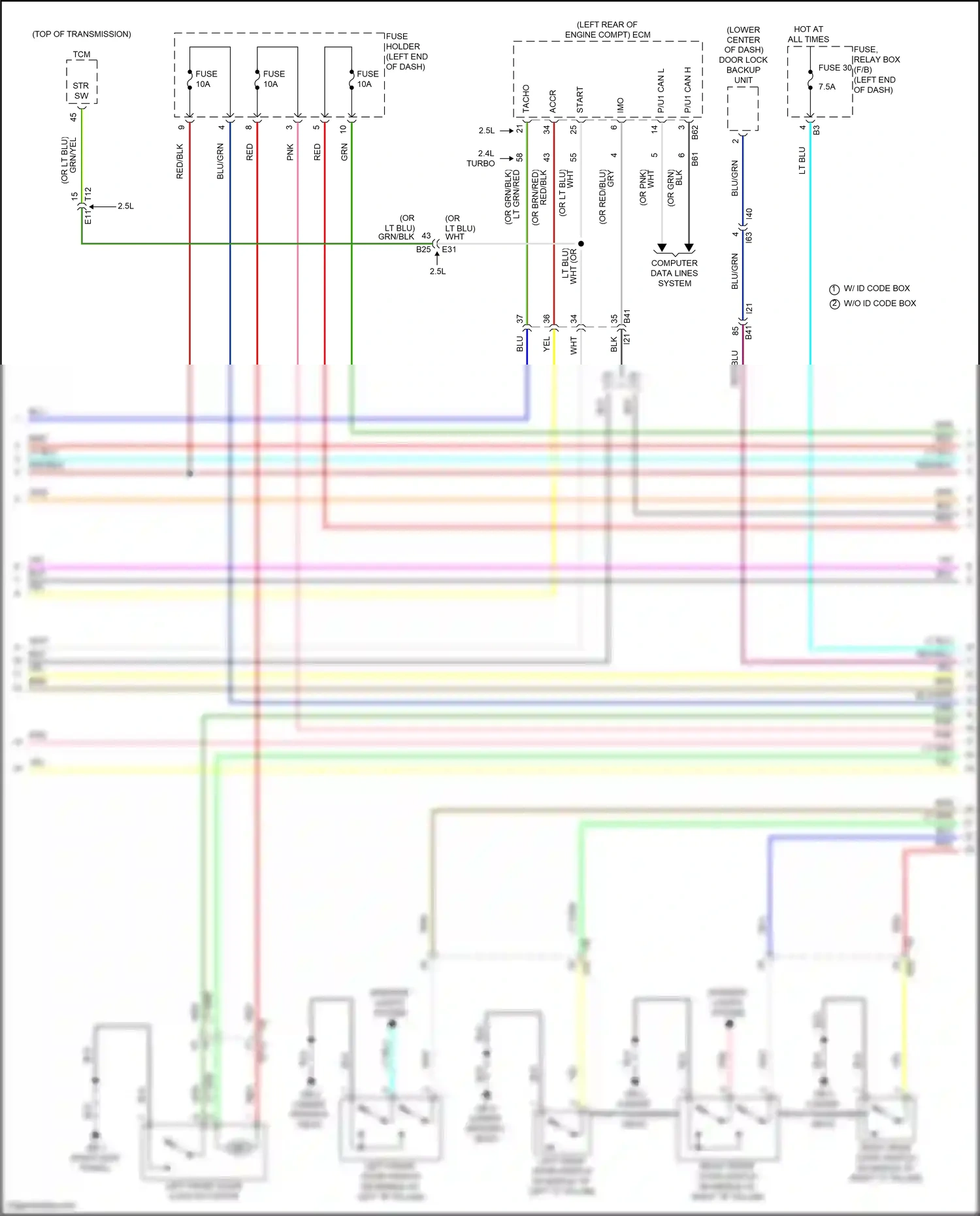 Wiring diagram w/ id code box for Subaru Outback BT facelift (2022-2024) (1 of 4)