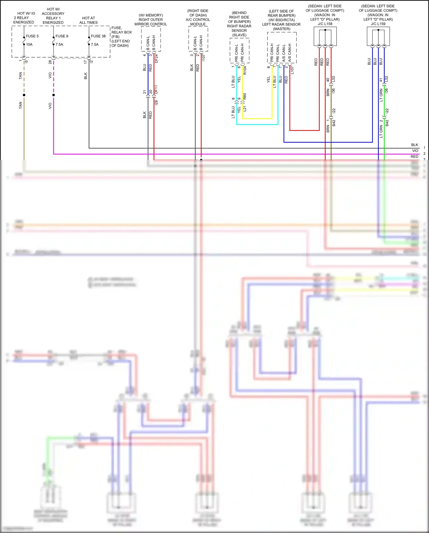 Wiring diagram w/ memory for Subaru Outback BT facelift (2022-2024) (3 of 12)