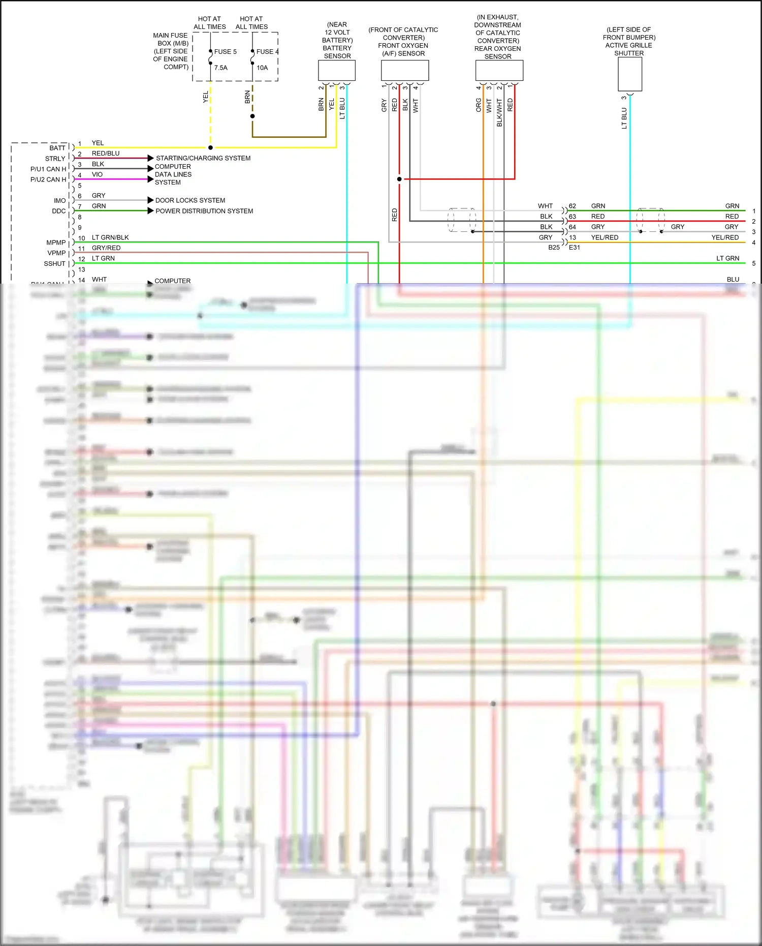 Wiring diagram accelerator pedal position sensor for Subaru Outback BT (2019-2024) (3 of 3)