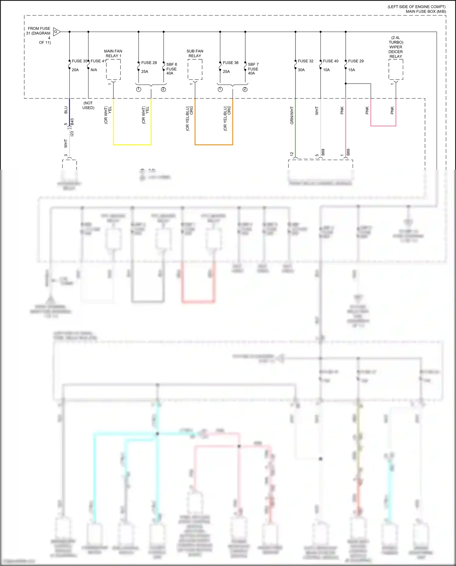 Wiring diagram auto headlight beam leveler control module for Subaru Outback BT (2019-2024) (5 of 5)