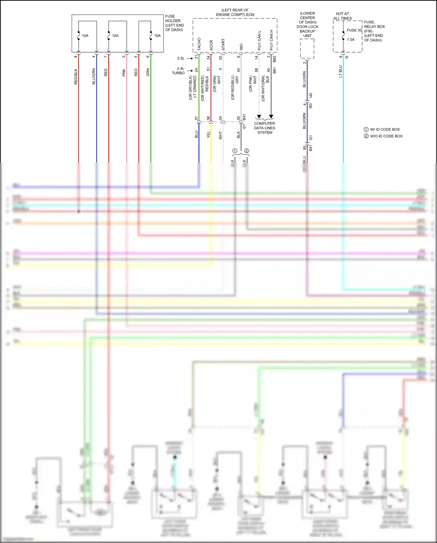 Wiring diagram blu/grn for Subaru Outback BT (2019-2024) (11 of 20)