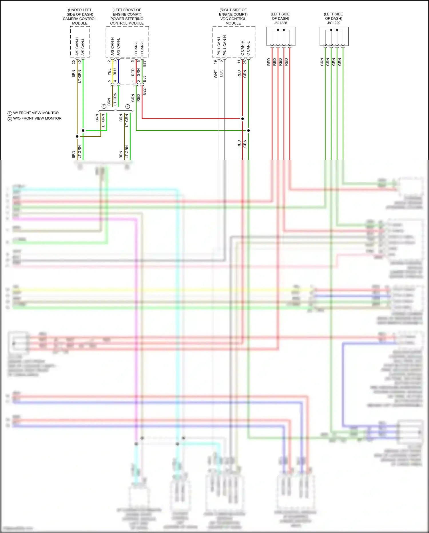 Wiring diagram camera control module for Subaru Outback BT (2019-2024) (1 of 3)