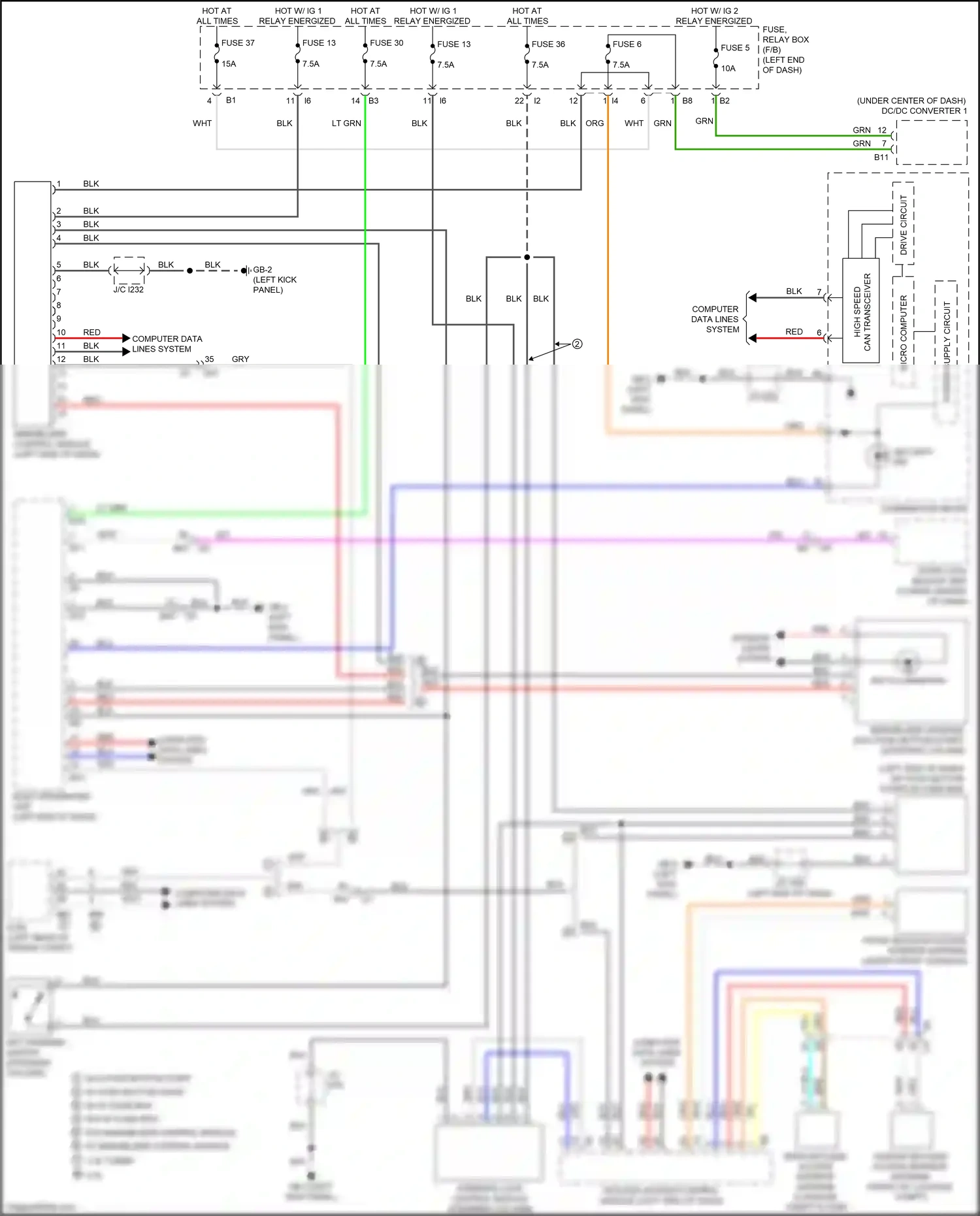 Wiring diagram computer data lines system for Subaru Outback BT (2019-2024) (76 of 92)