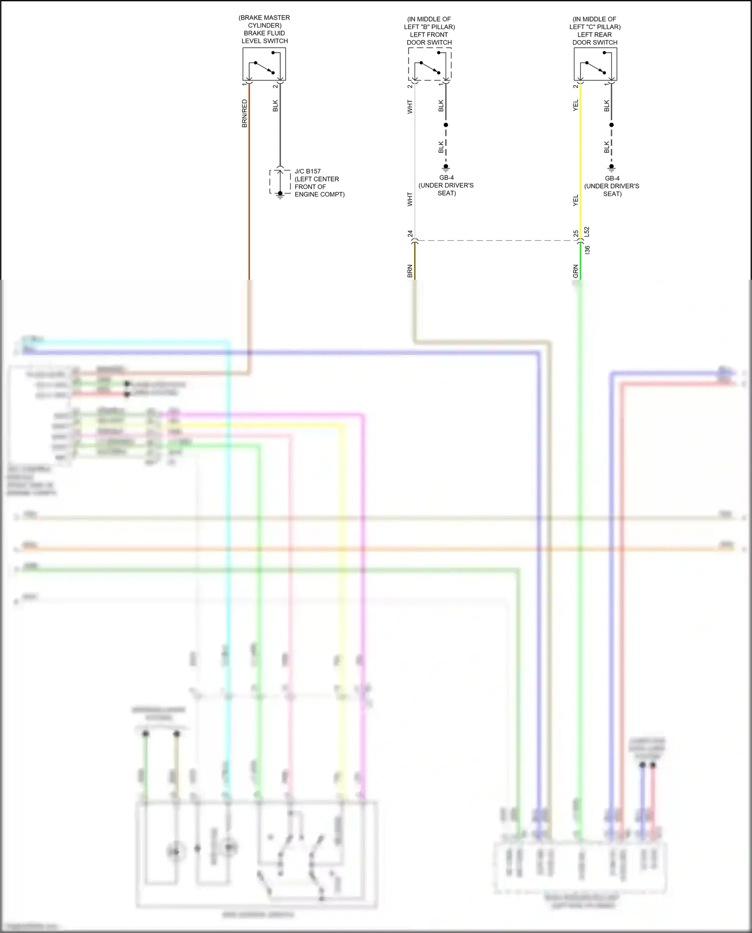 Wiring diagram epb control switch for Subaru Outback BT (2019-2024) (4 of 7)