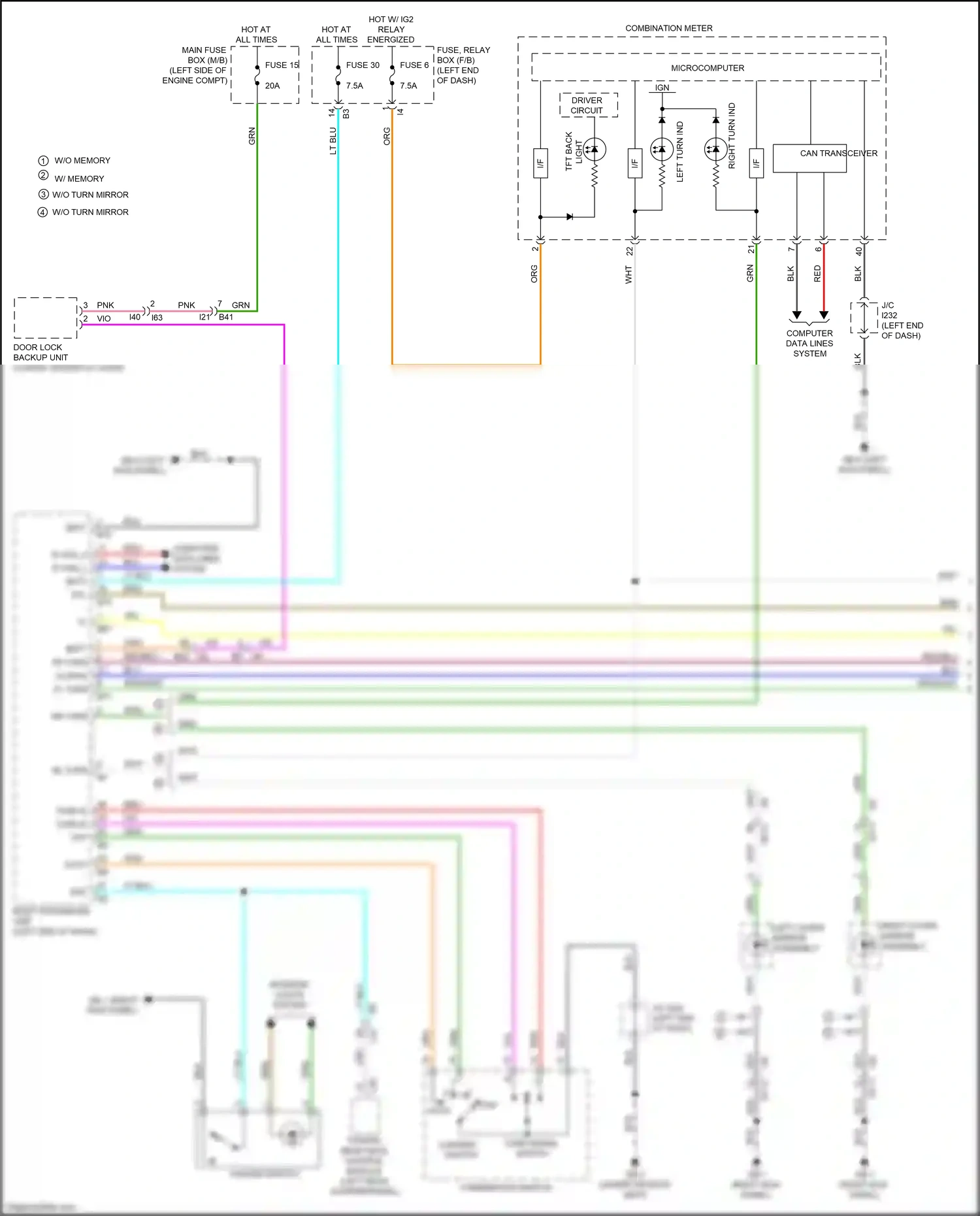 Wiring diagram gb-1 for Subaru Outback BT (2019-2024) (2 of 35)