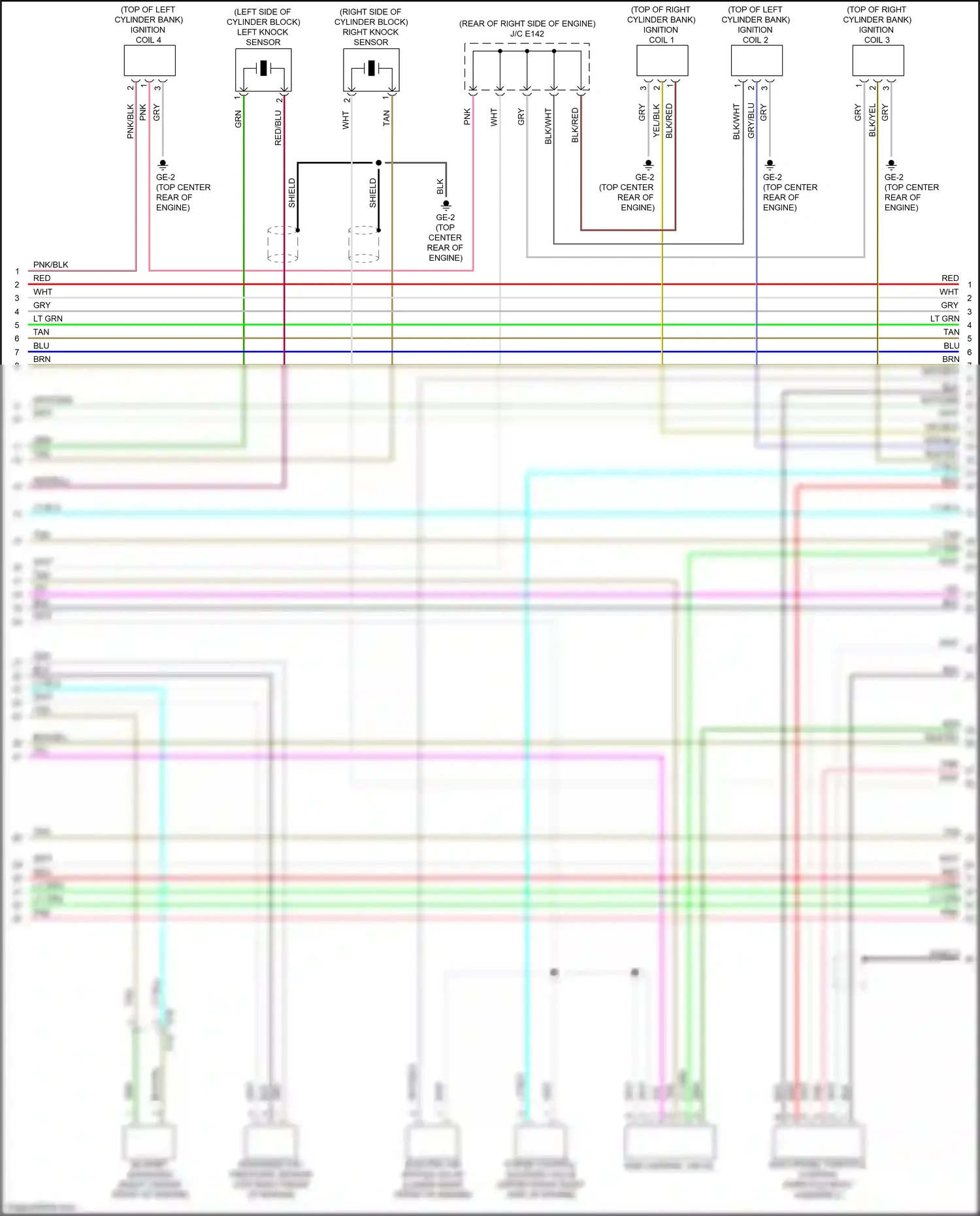 Wiring diagram ignition coil 1 for Subaru Outback BT (2019-2024) (2 of 3)