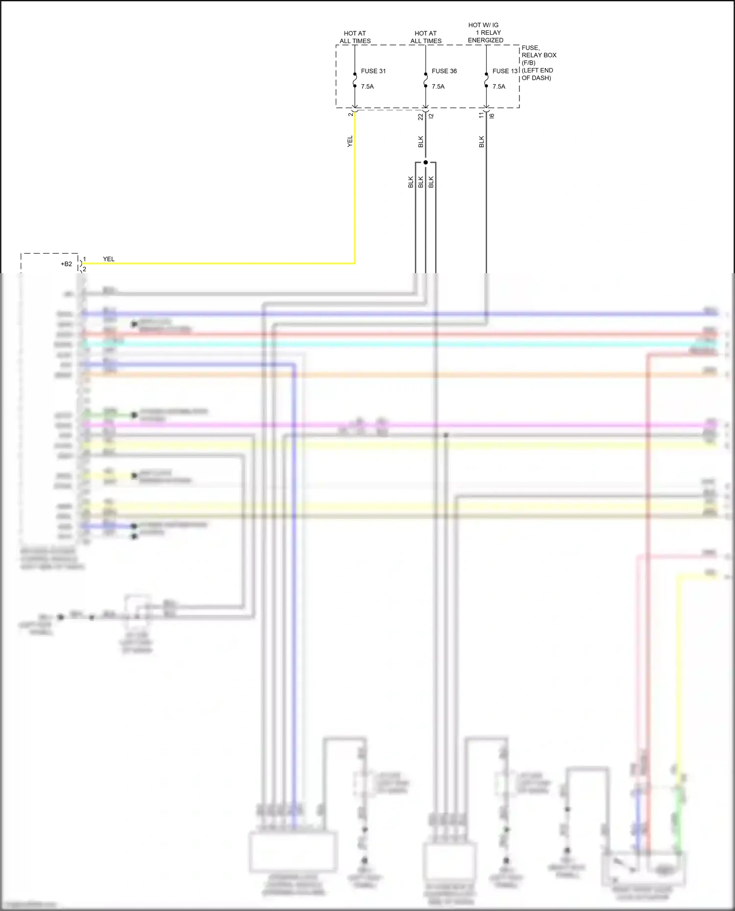 Wiring diagram keyless access control module for Subaru Outback BT (2019-2024) (11 of 13)