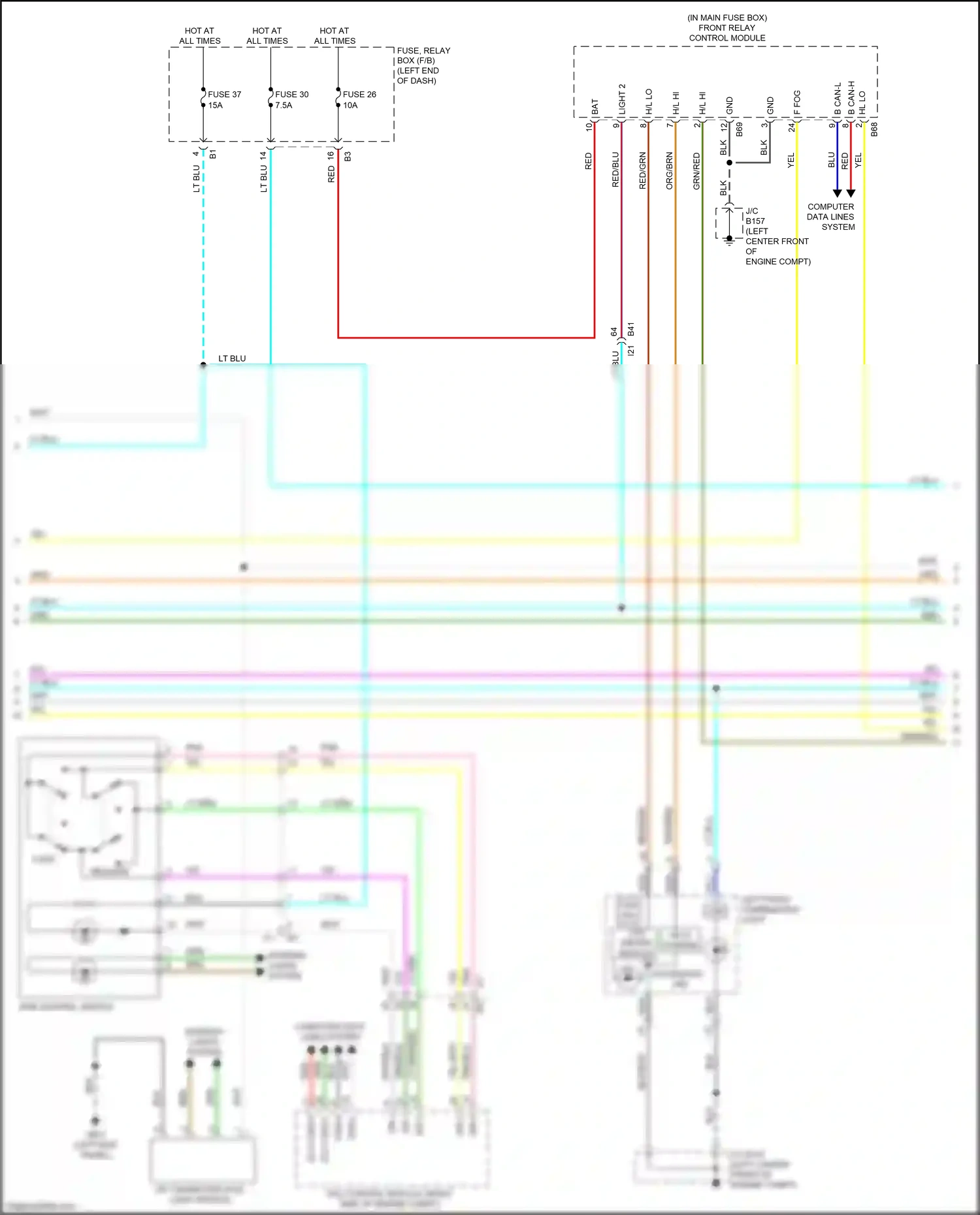 Wiring diagram light 2 for Subaru Outback BT (2019-2024) (1 of 1)