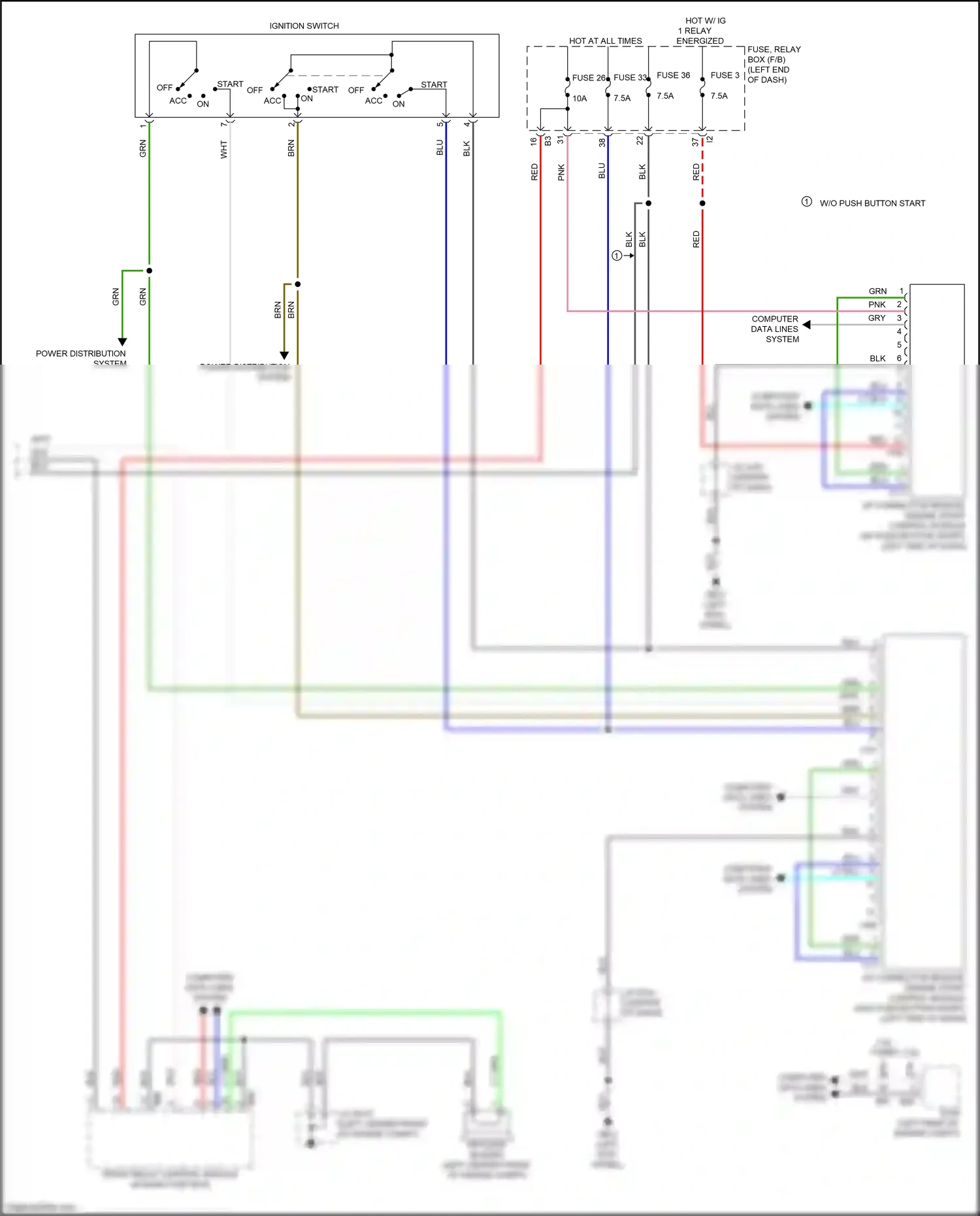 Wiring diagram power distribution system for Subaru Outback BT (2019-2024) (12 of 19)