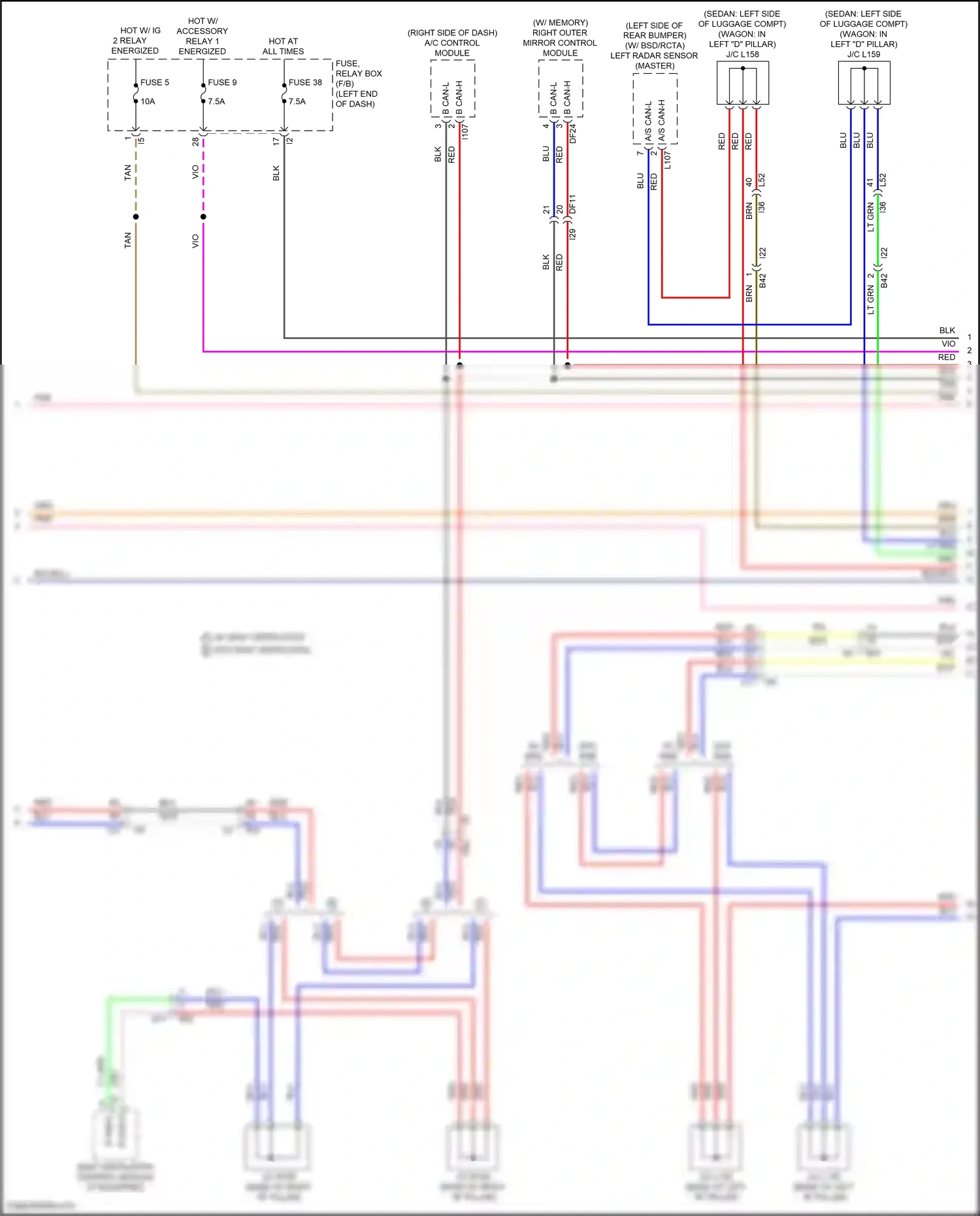 Wiring diagram seat ventilation control module for Subaru Outback BT (2019-2024) (1 of 3)